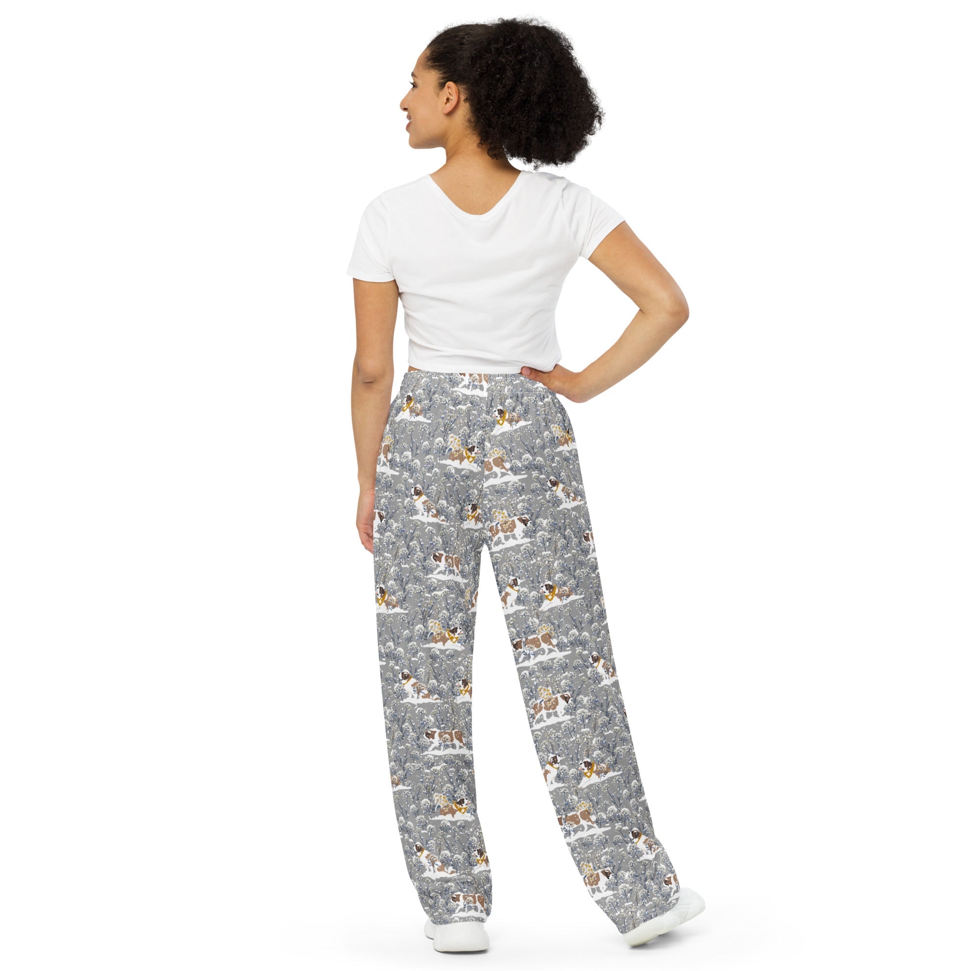 Snowflower Saint Unisex Wide Lounge Pants - Lucy + Norman