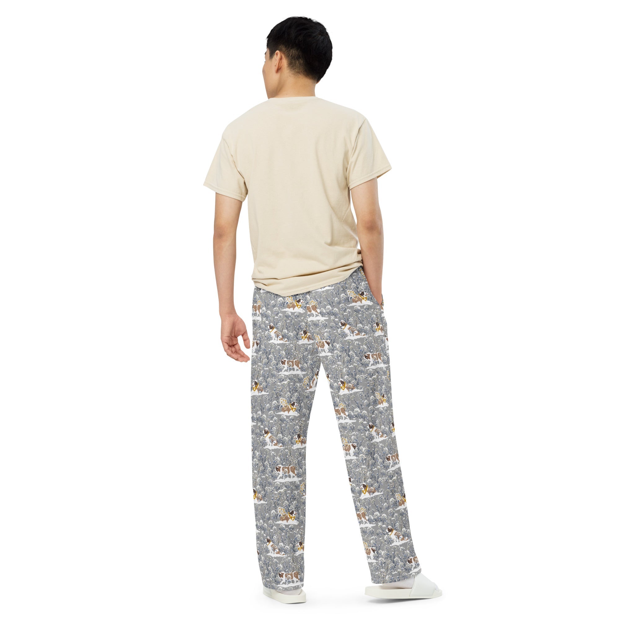 Snowflower Saint Unisex Wide Lounge Pants - Lucy + Norman