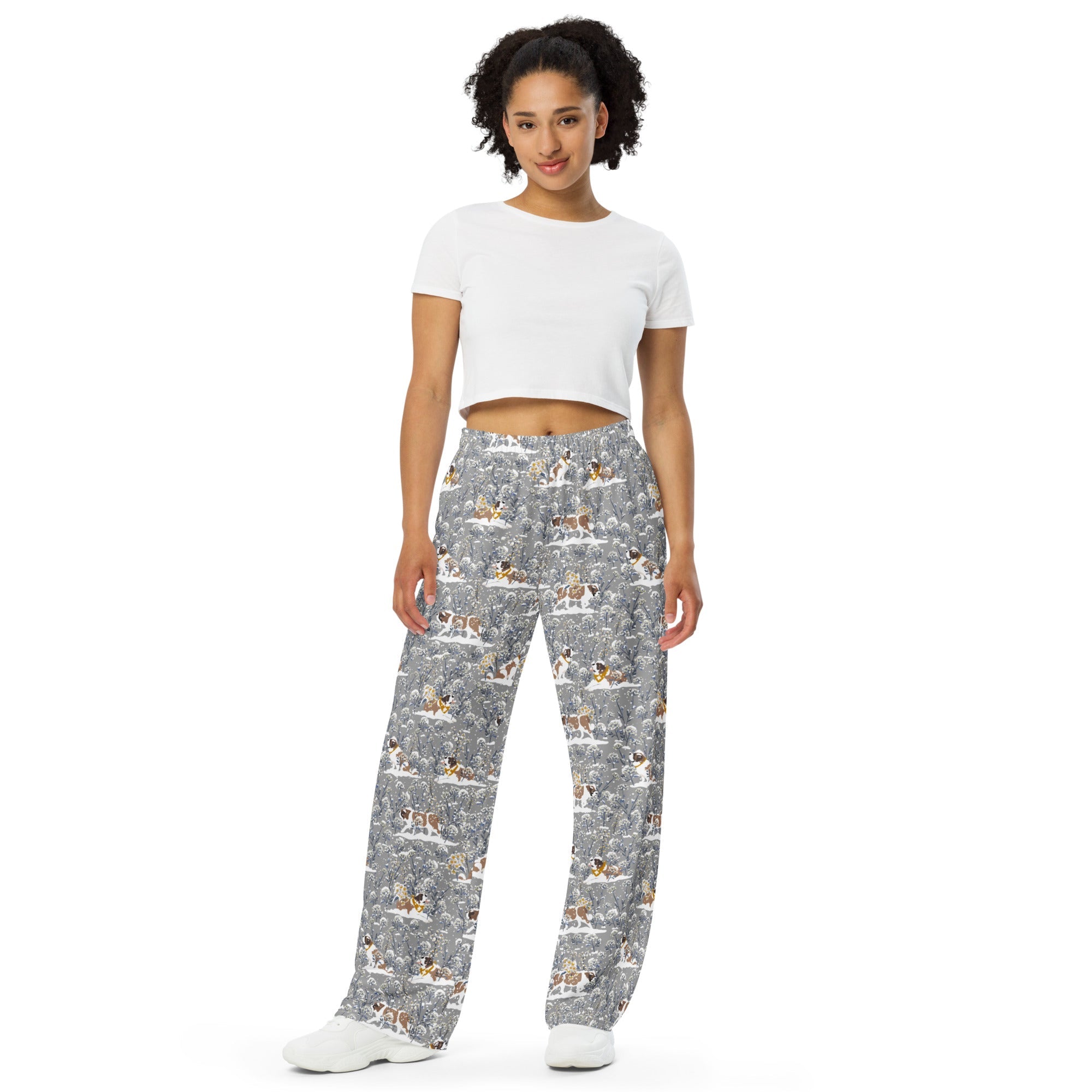 Snowflower Saint Unisex Wide Lounge Pants - Lucy + Norman