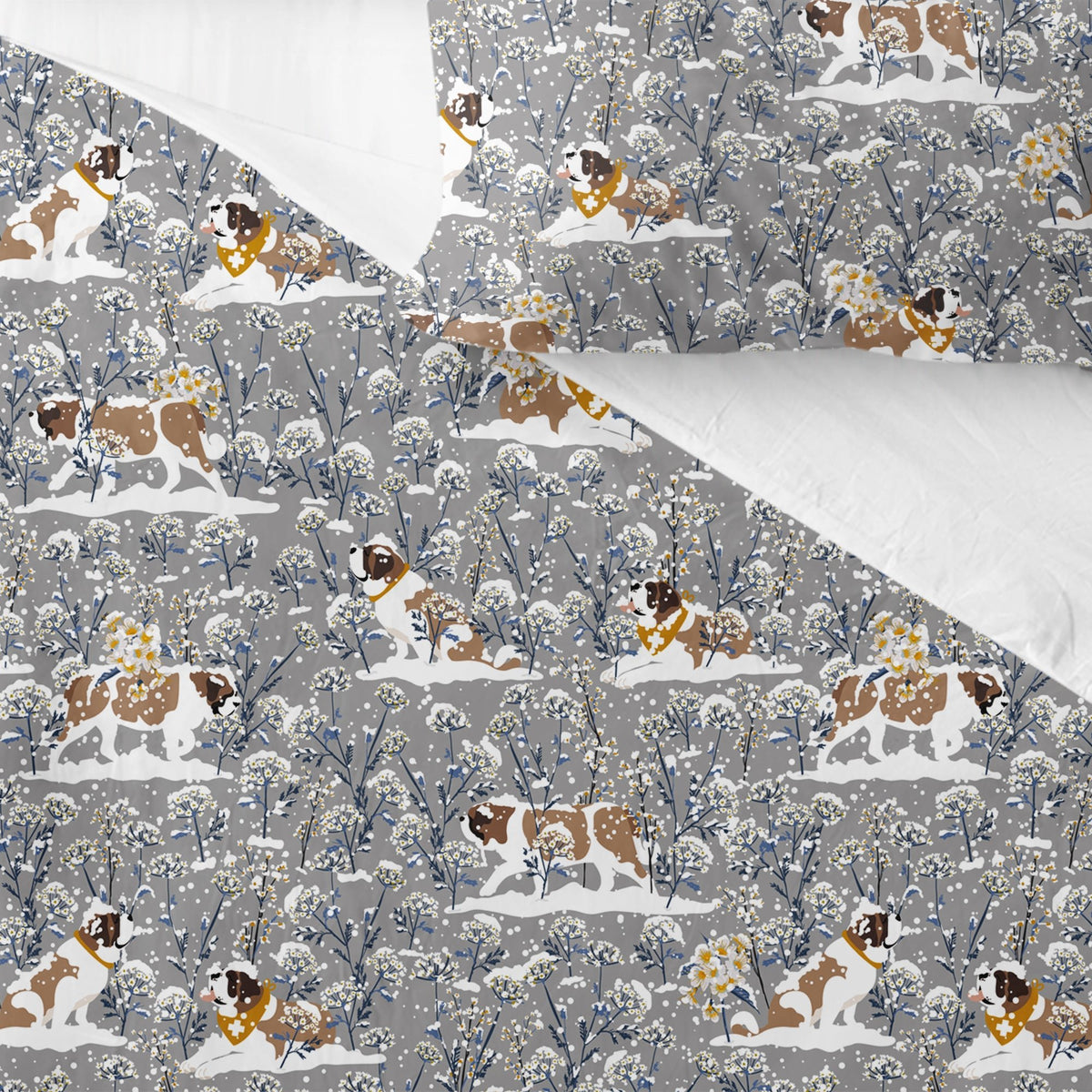 Snowflowers Duvet Cover - Lucy + Norman