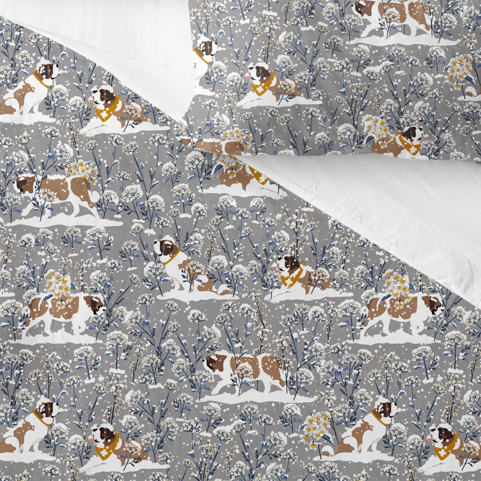 Snowflowers Duvet Cover - Lucy + Norman