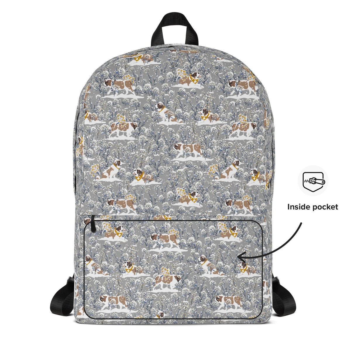 Snowflowers St Bernard Backpack - Lucy + Norman