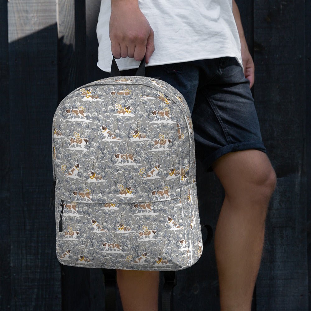 Snowflowers St Bernard Backpack - Lucy + Norman