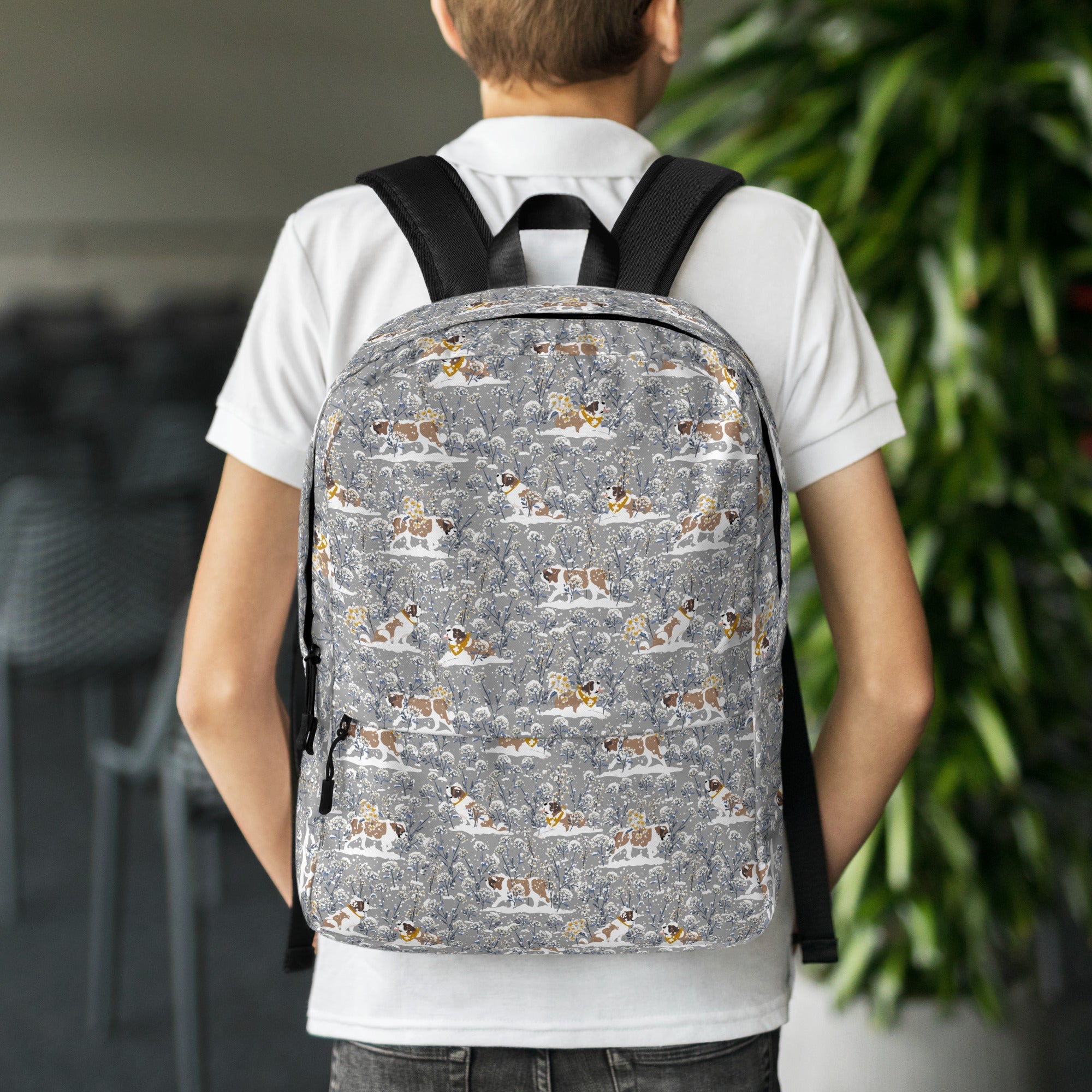Snowflowers St Bernard Backpack - Lucy + Norman