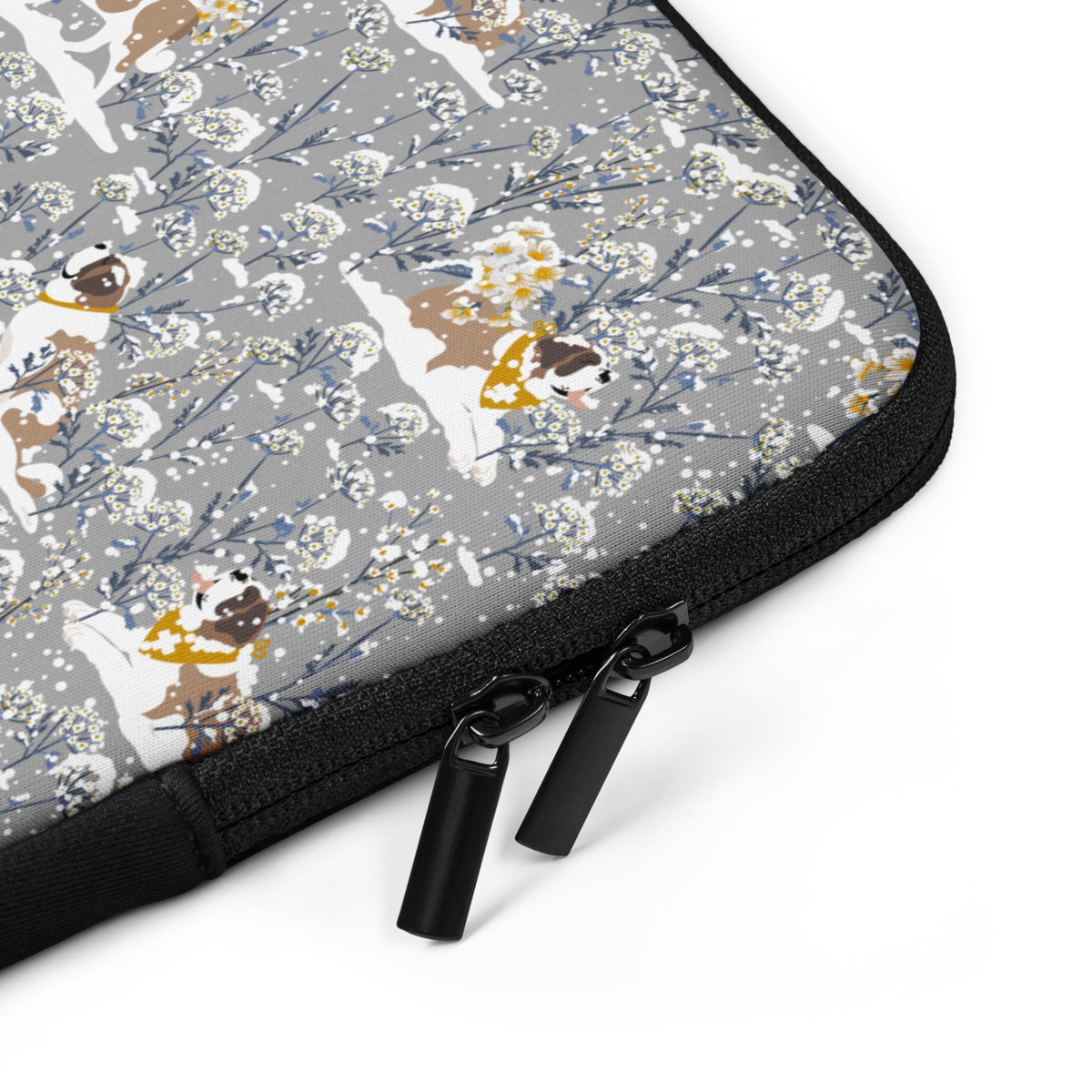Snowflowers St Bernard Laptop Sleeve - Lucy + Norman
