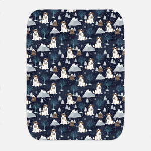 St Bernard Alpine Chill Baby Burp Cloth 12" x 16" - Lucy + Norman