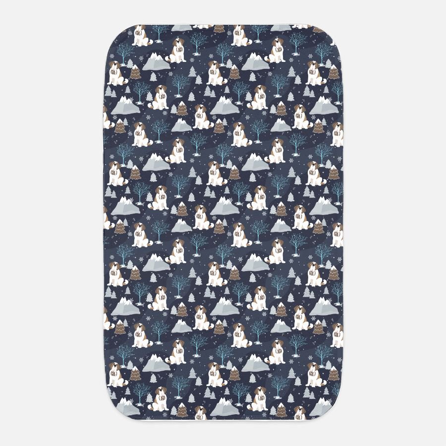 St Bernard Alpine Chill Baby Burp Cloth 12&quot; x 20&quot; - Lucy + Norman