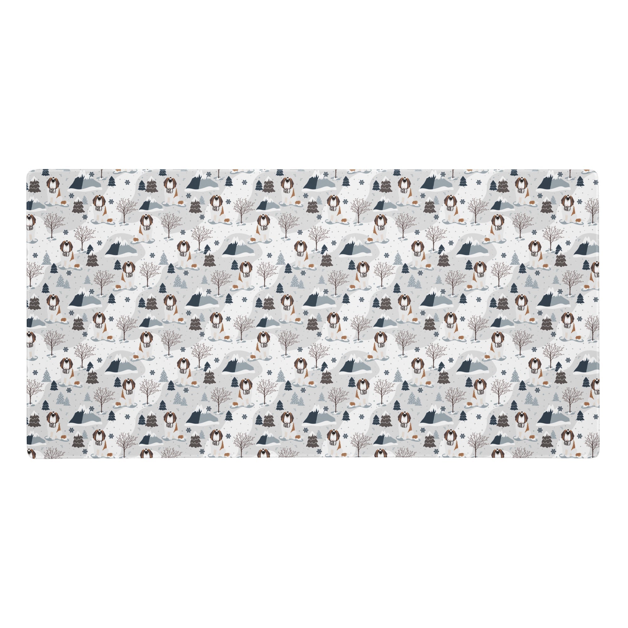 St Bernard Alpine Gaming Mouse Pad - Lucy + Norman