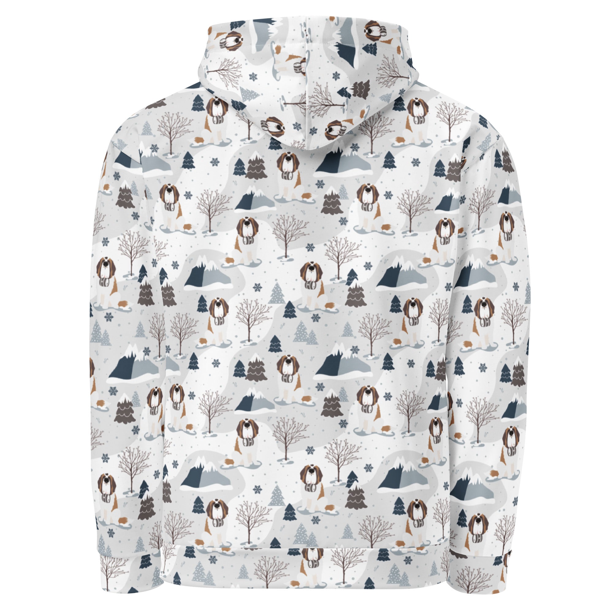 St Bernard Alpine Mountain Pattern Hoodie - Lucy + Norman