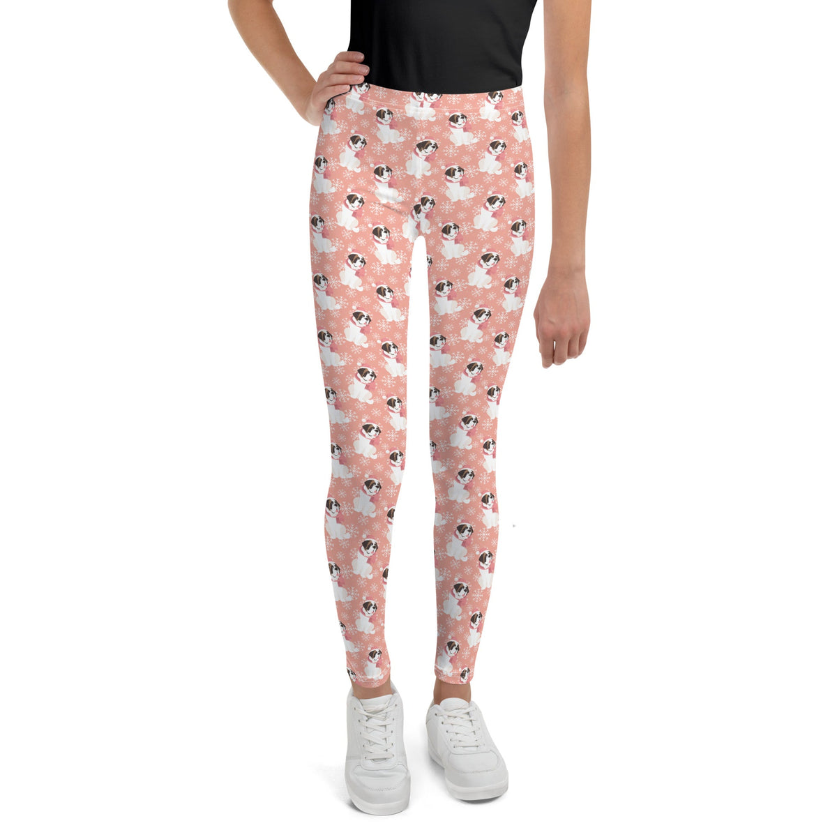 St Bernard Christmas Girl's Leggings - Lucy + Norman