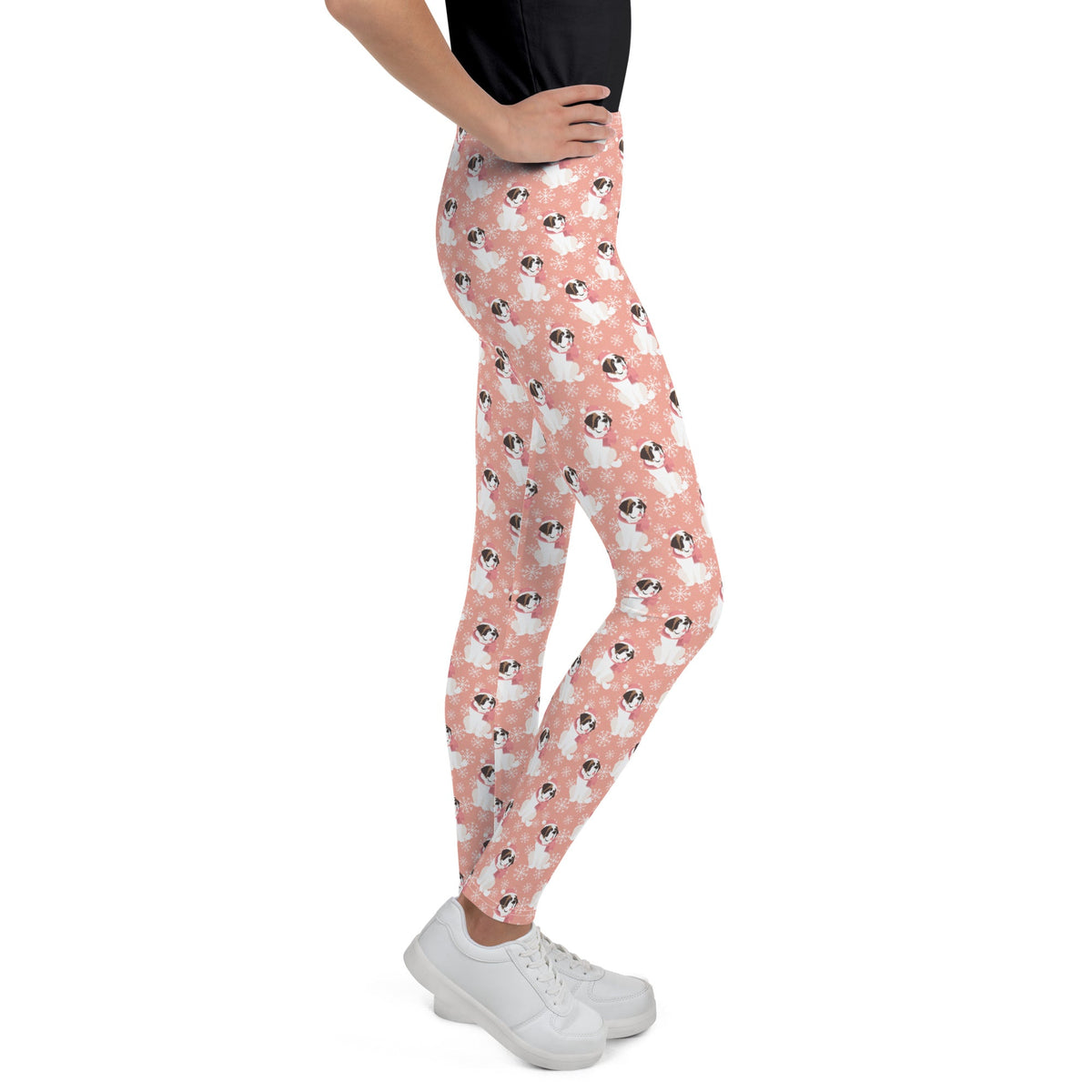 St Bernard Christmas Girl's Leggings - Lucy + Norman