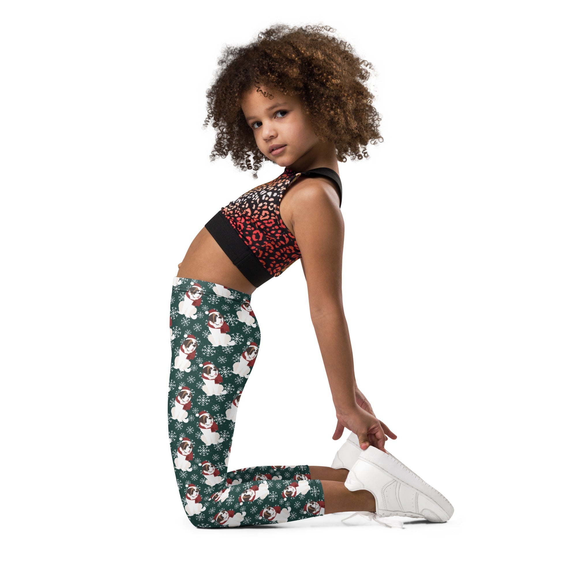 St Bernard Christmas Kid's Leggings - Lucy + Norman