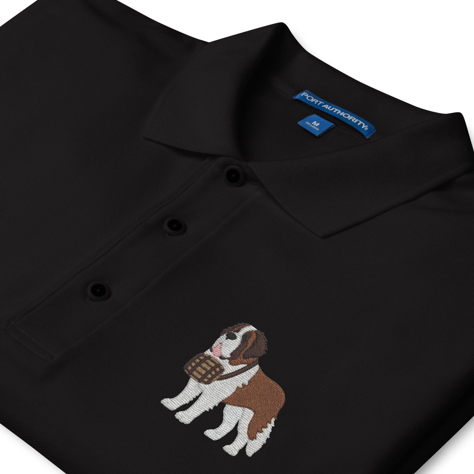 St Bernard Embroidered Men's Premium Polo - Lucy + Norman