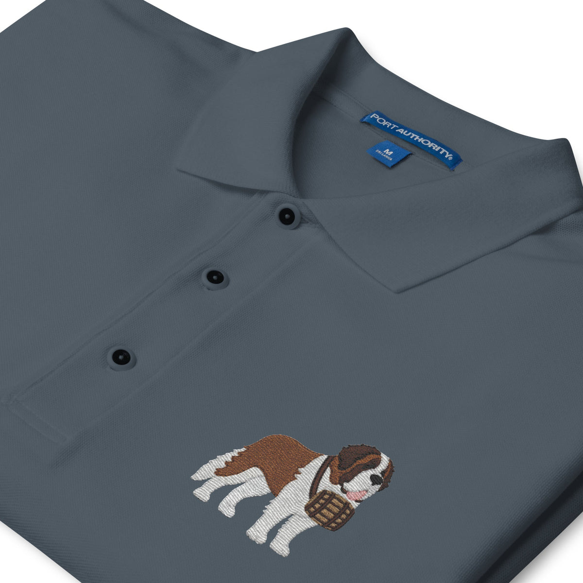 St Bernard Embroidered Men's Premium Polo - Lucy + Norman