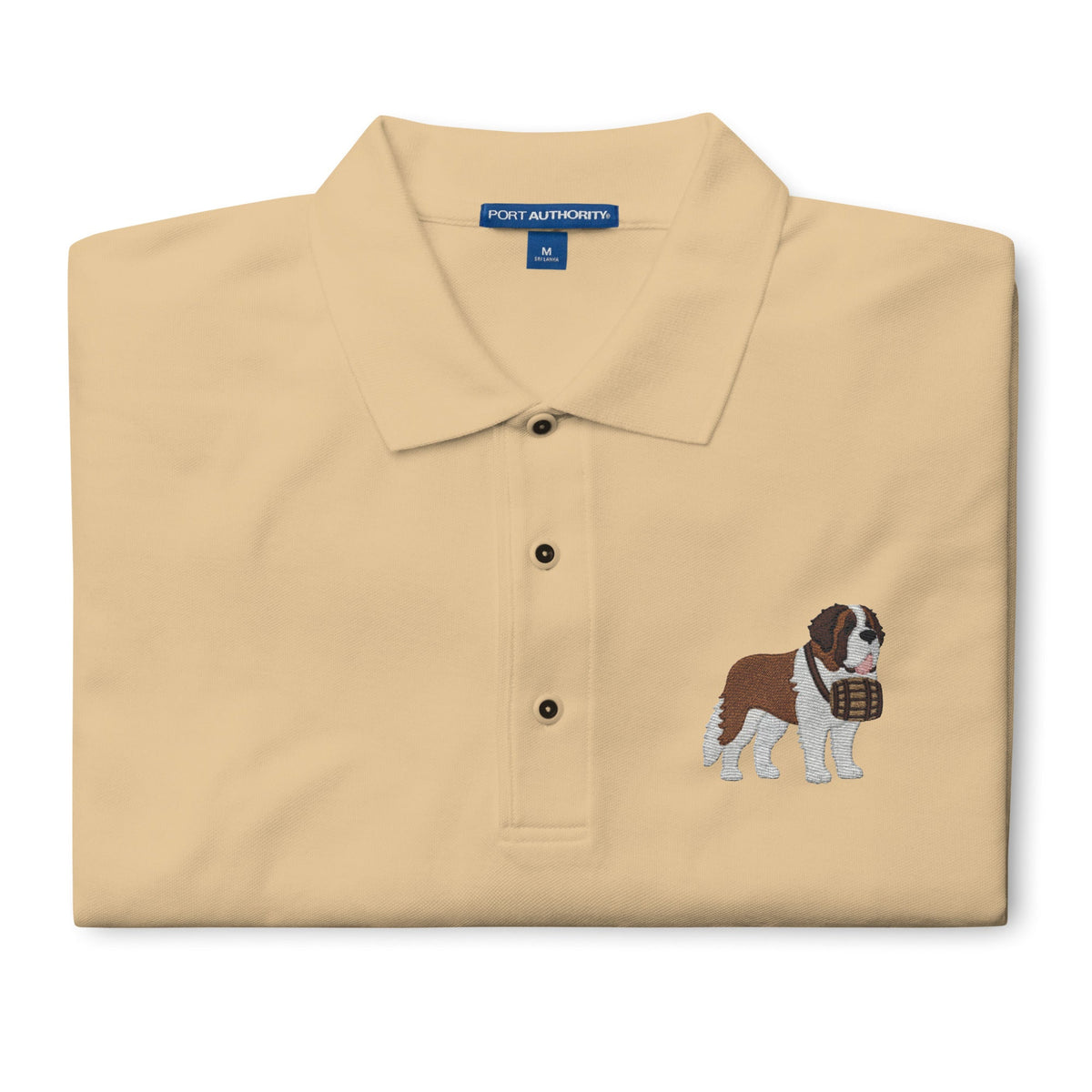 St Bernard Embroidered Men's Premium Polo - Lucy + Norman