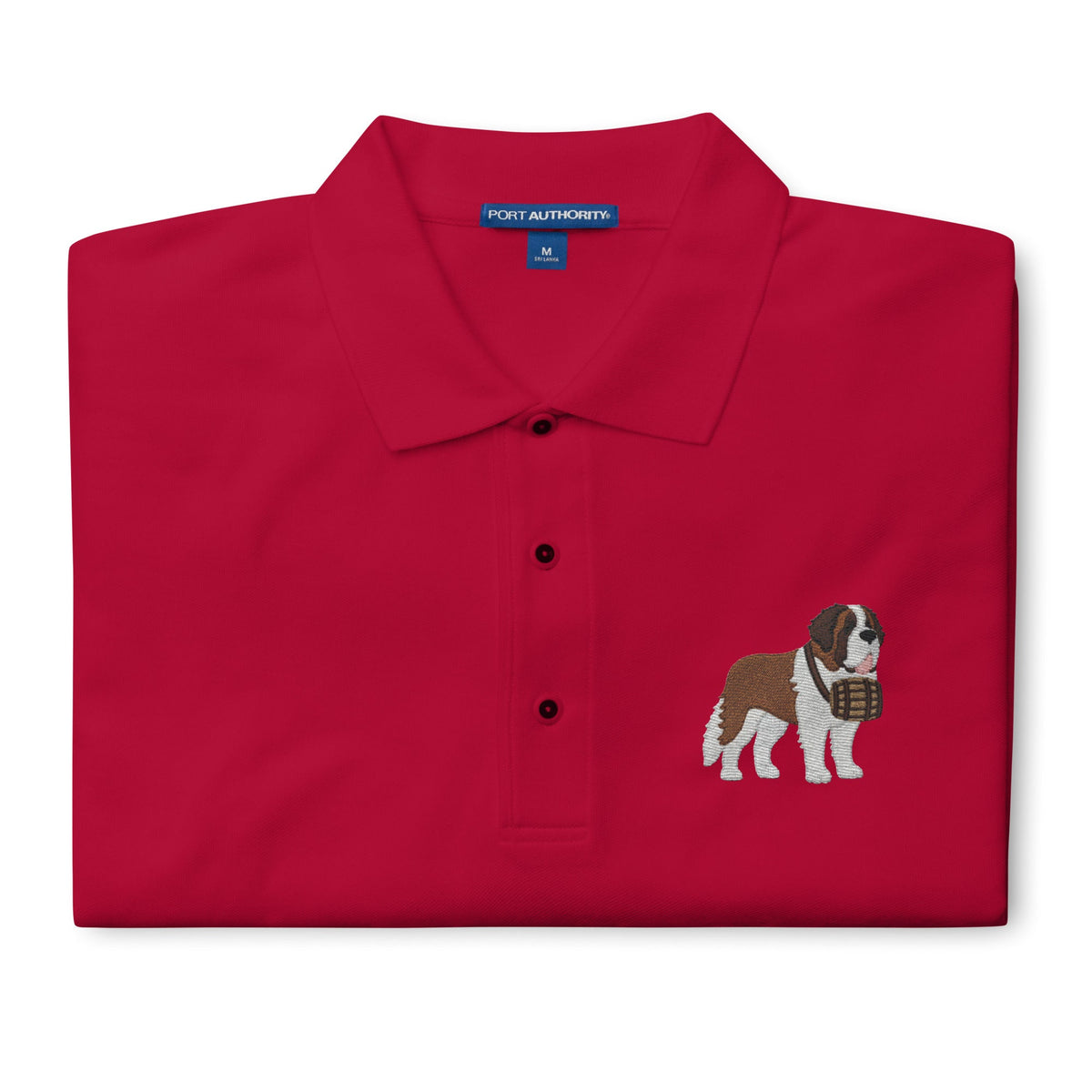 St Bernard Embroidered Men's Premium Polo - Lucy + Norman