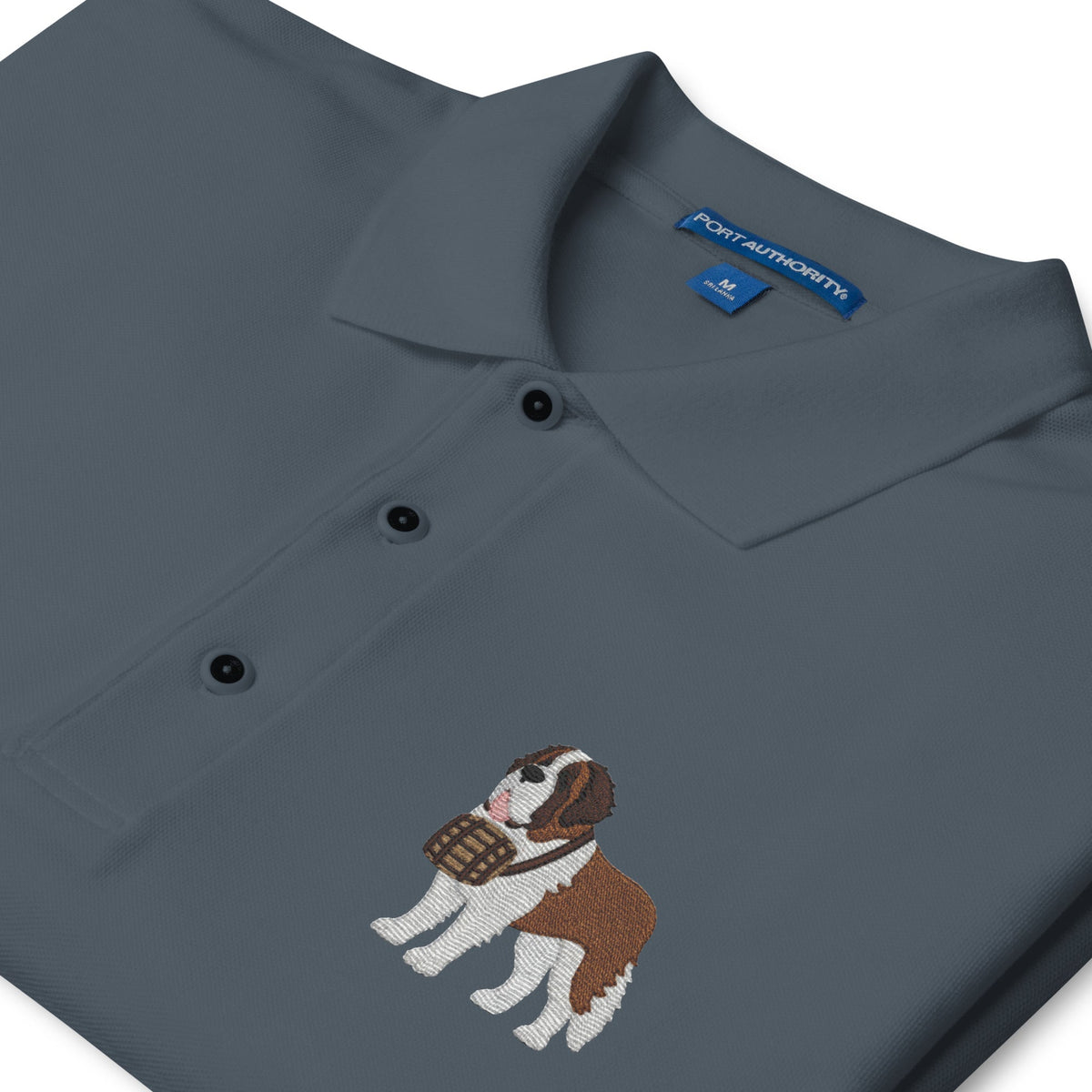 St Bernard Embroidered Men's Premium Polo - Lucy + Norman