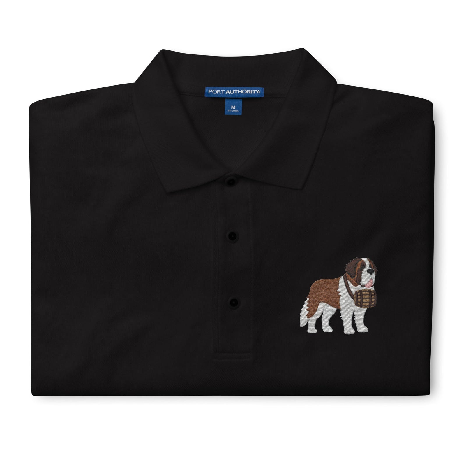 St Bernard Embroidered Men's Premium Polo - Lucy + Norman