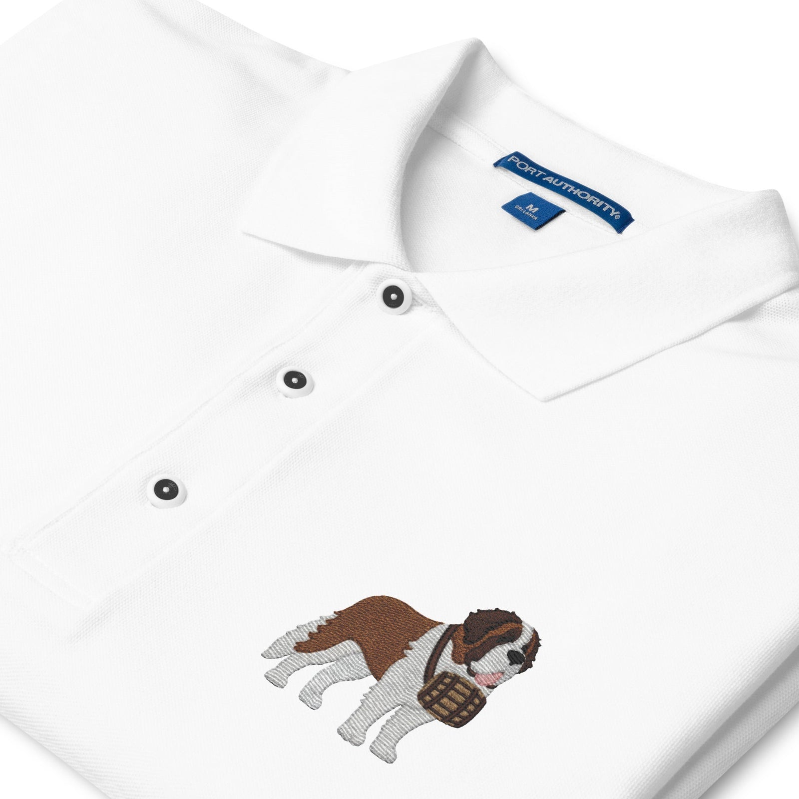 St Bernard Embroidered Men's Premium Polo - Lucy + Norman