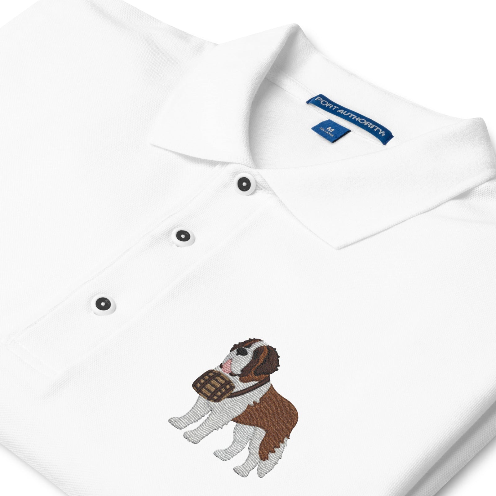 St Bernard Embroidered Men's Premium Polo - Lucy + Norman