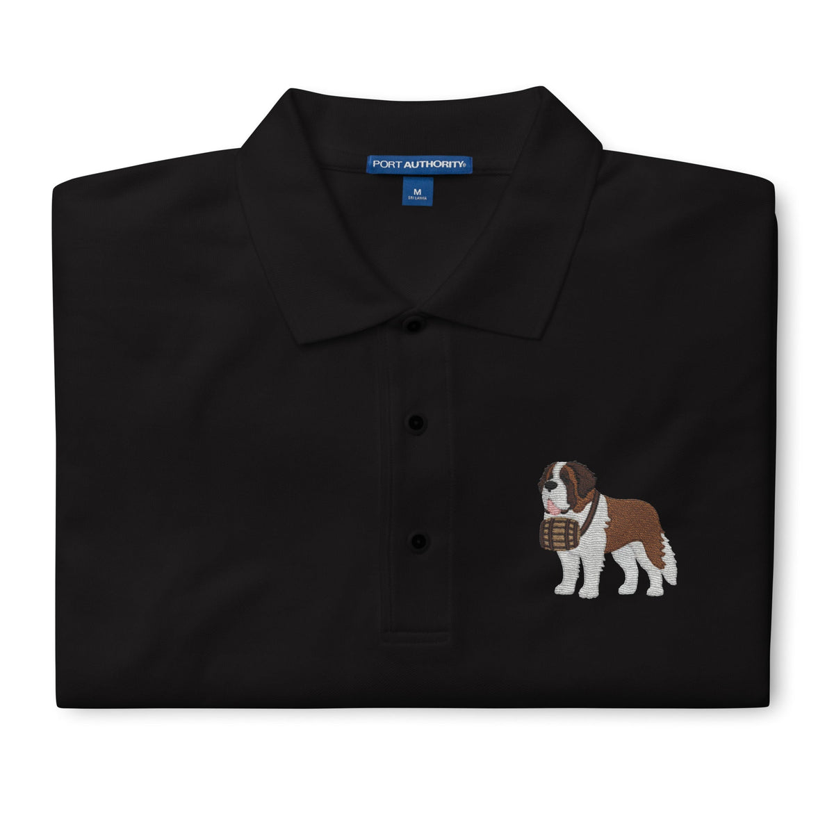 St Bernard Embroidered Men's Premium Polo - Lucy + Norman