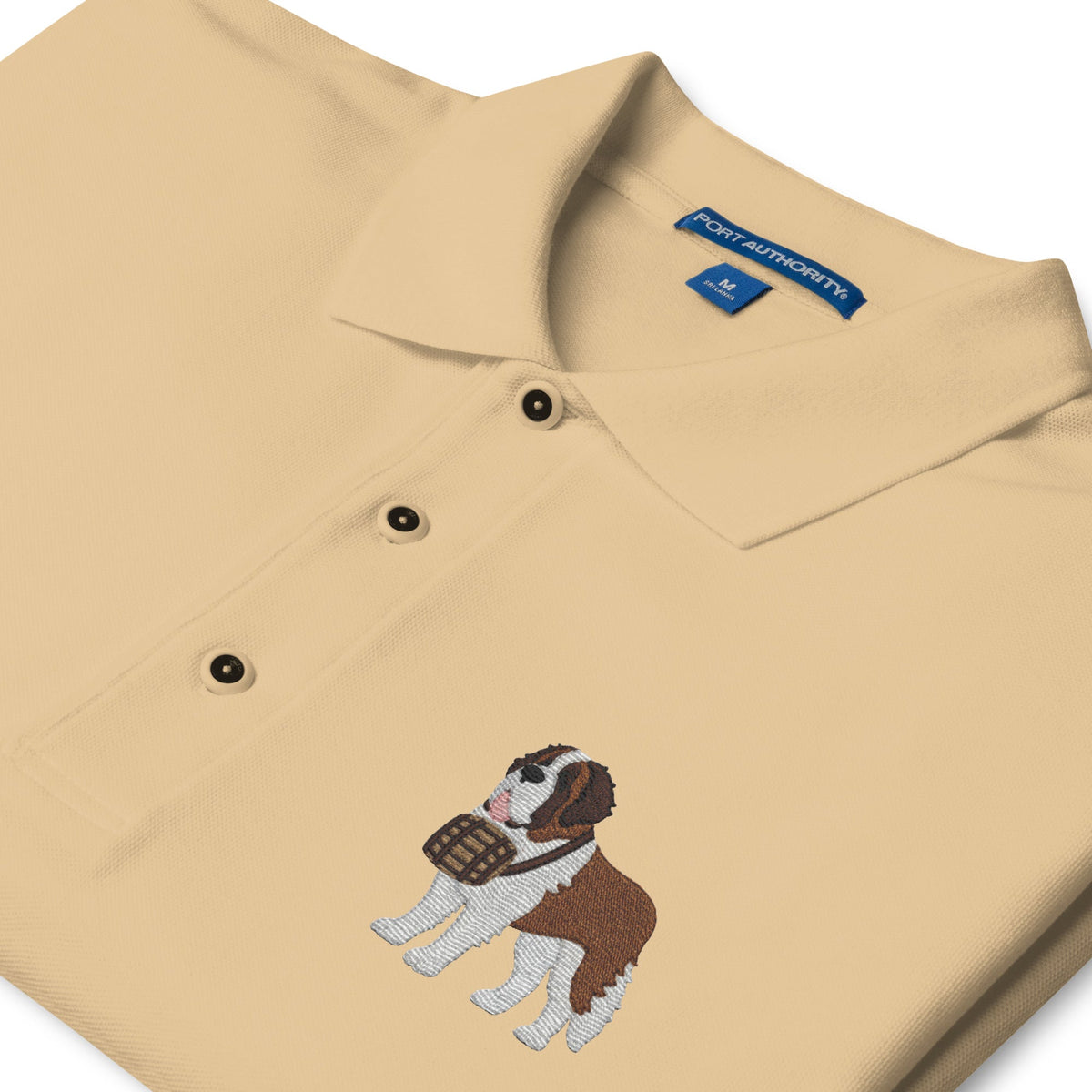 St Bernard Embroidered Men's Premium Polo - Lucy + Norman
