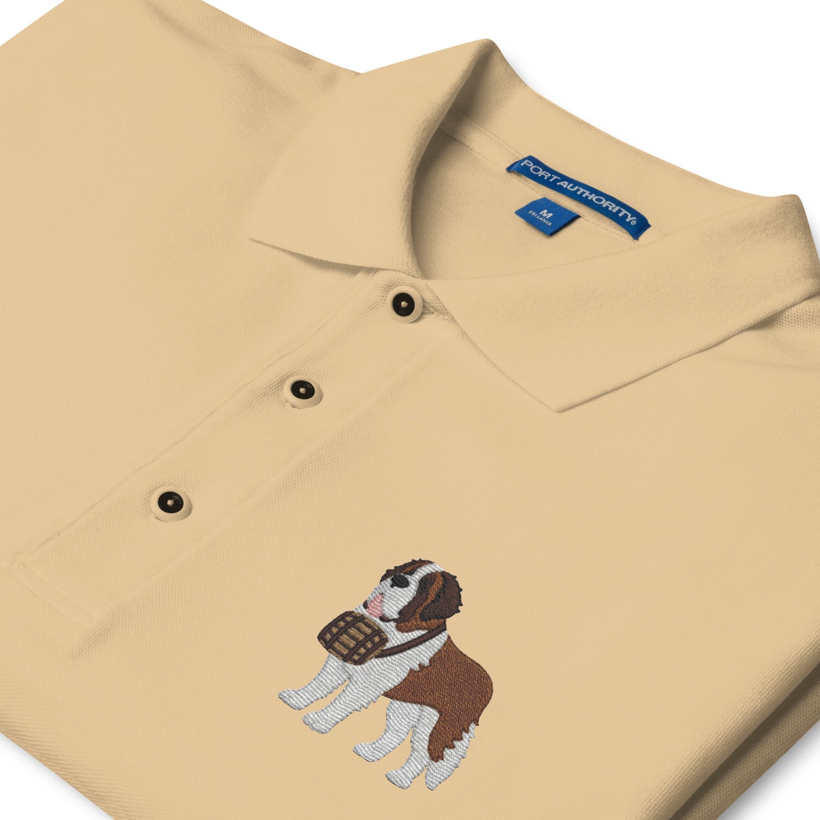 St Bernard Embroidered Men's Premium Polo - Lucy + Norman