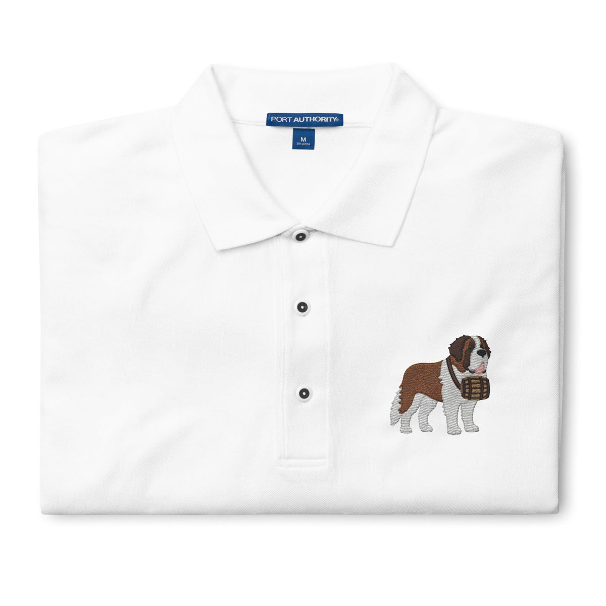 St Bernard Embroidered Men's Premium Polo - Lucy + Norman