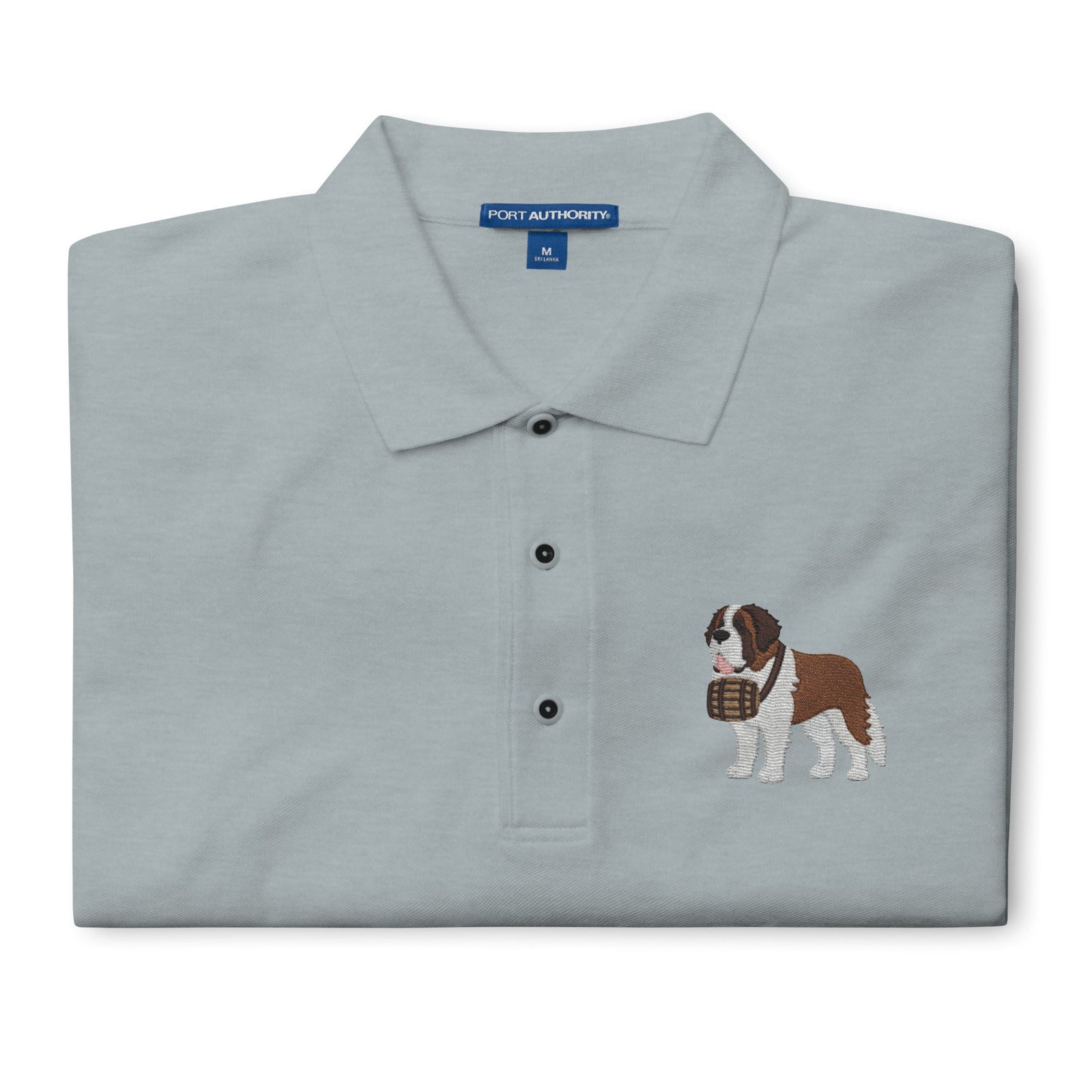 St Bernard Embroidered Men's Premium Polo - Lucy + Norman
