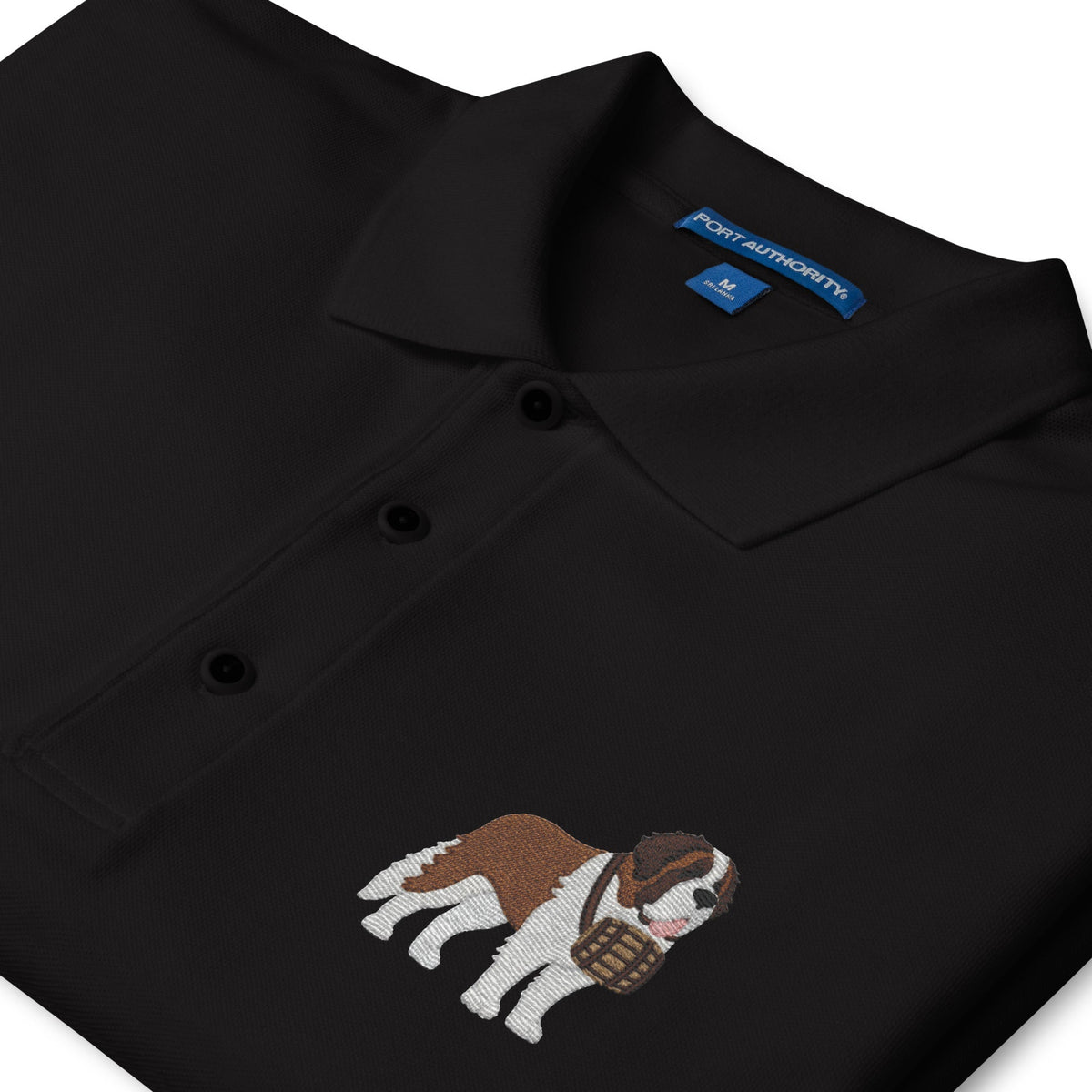 St Bernard Embroidered Men's Premium Polo - Lucy + Norman