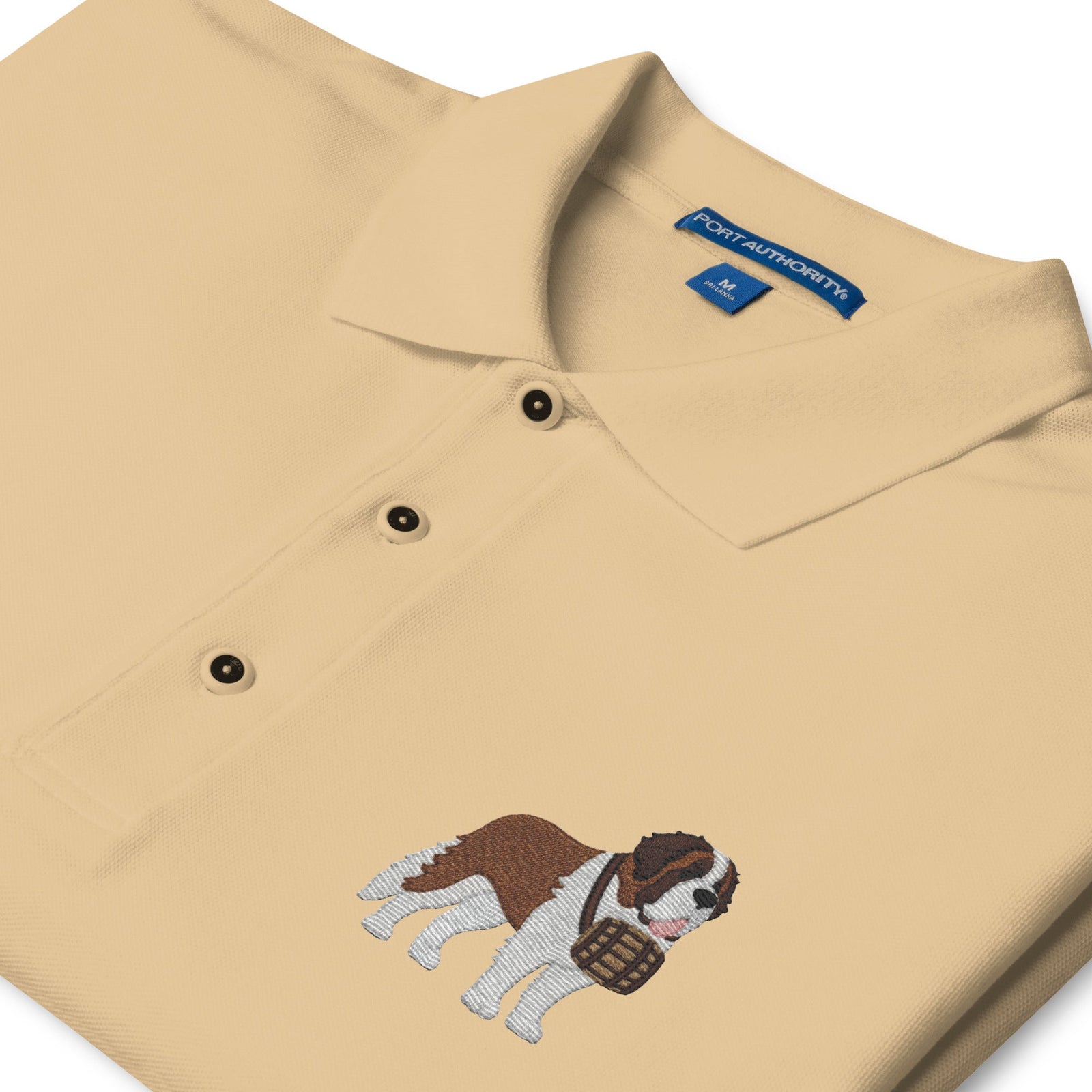 St Bernard Embroidered Men's Premium Polo - Lucy + Norman