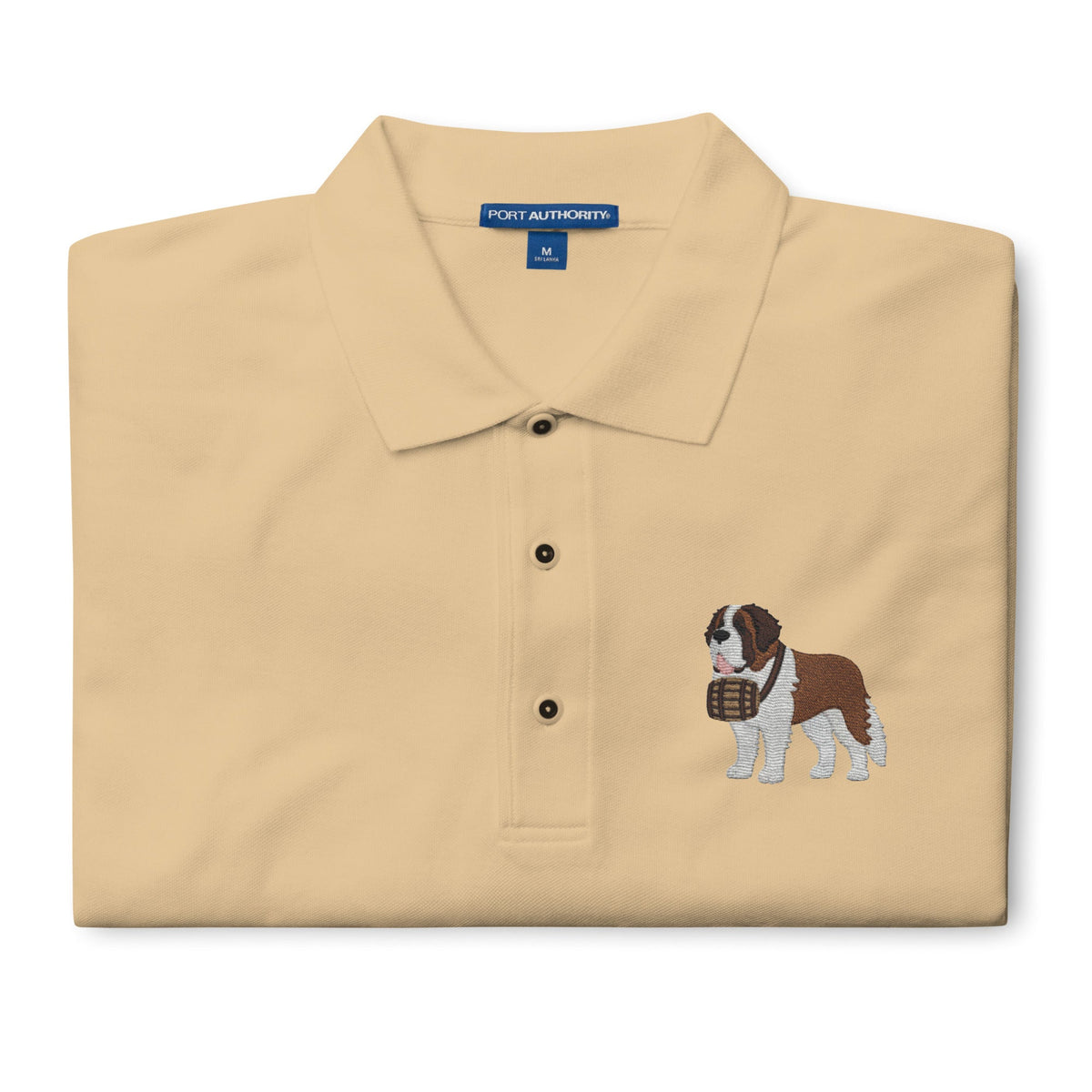 St Bernard Embroidered Men's Premium Polo - Lucy + Norman