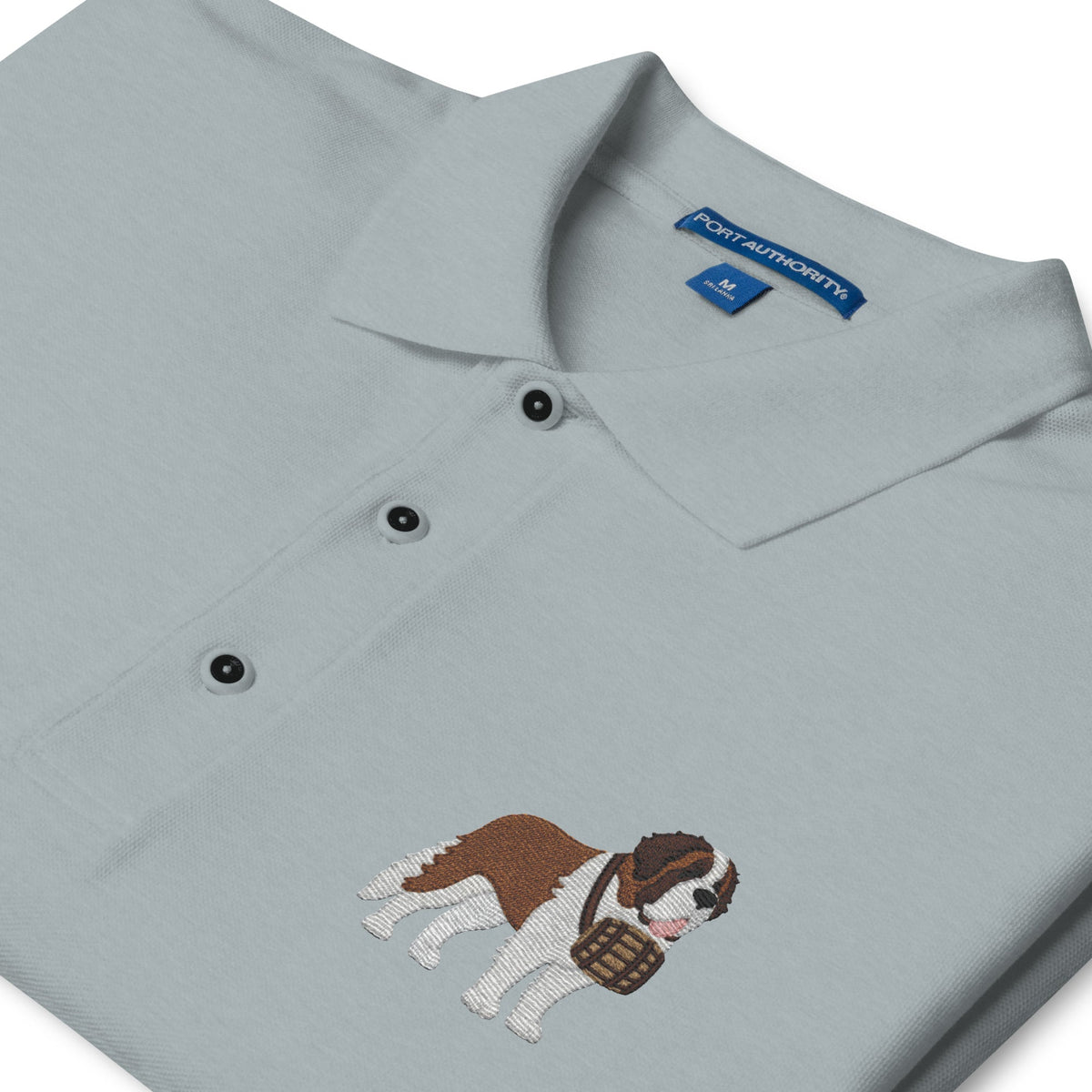 St Bernard Embroidered Men's Premium Polo - Lucy + Norman