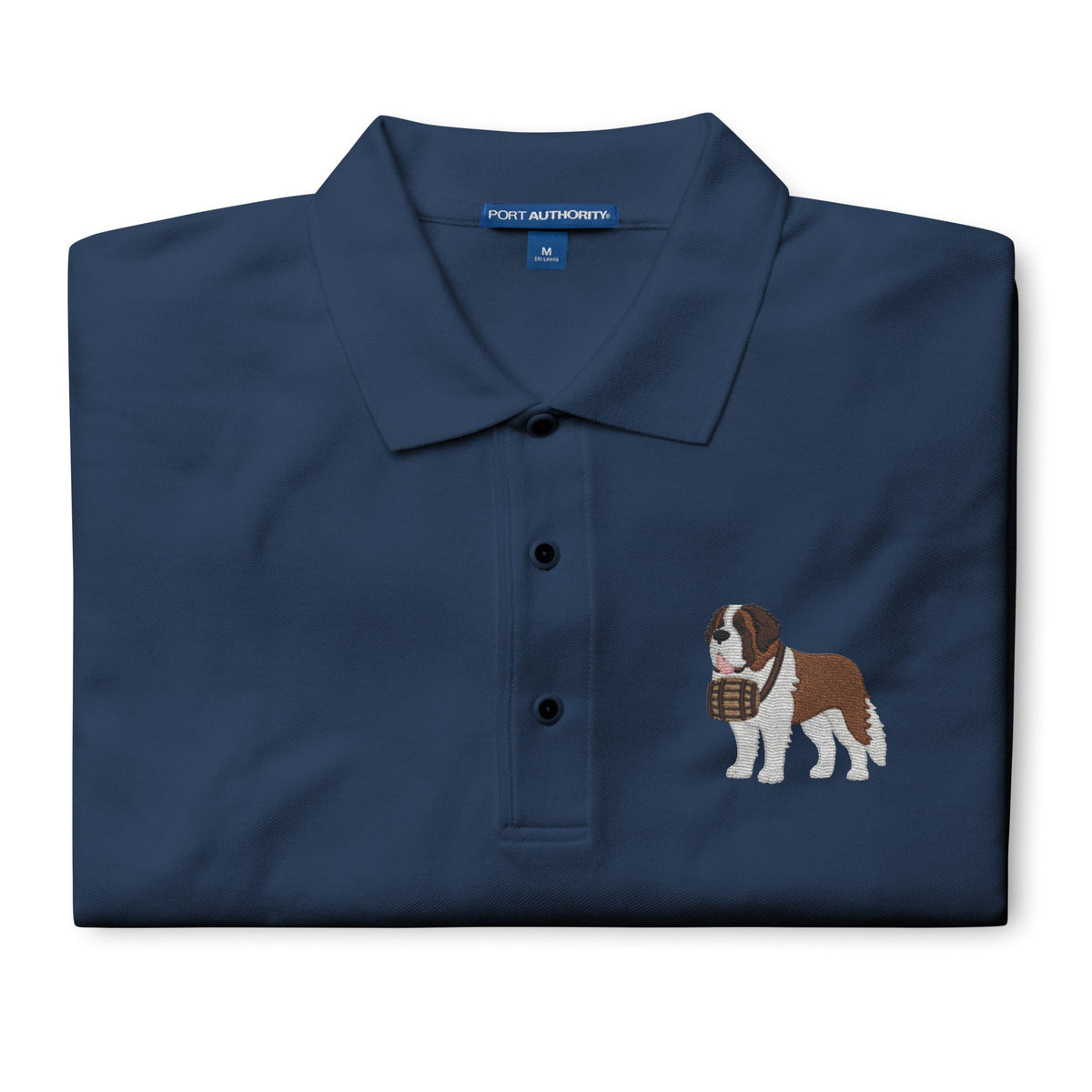 St Bernard Embroidered Men's Premium Polo - Lucy + Norman