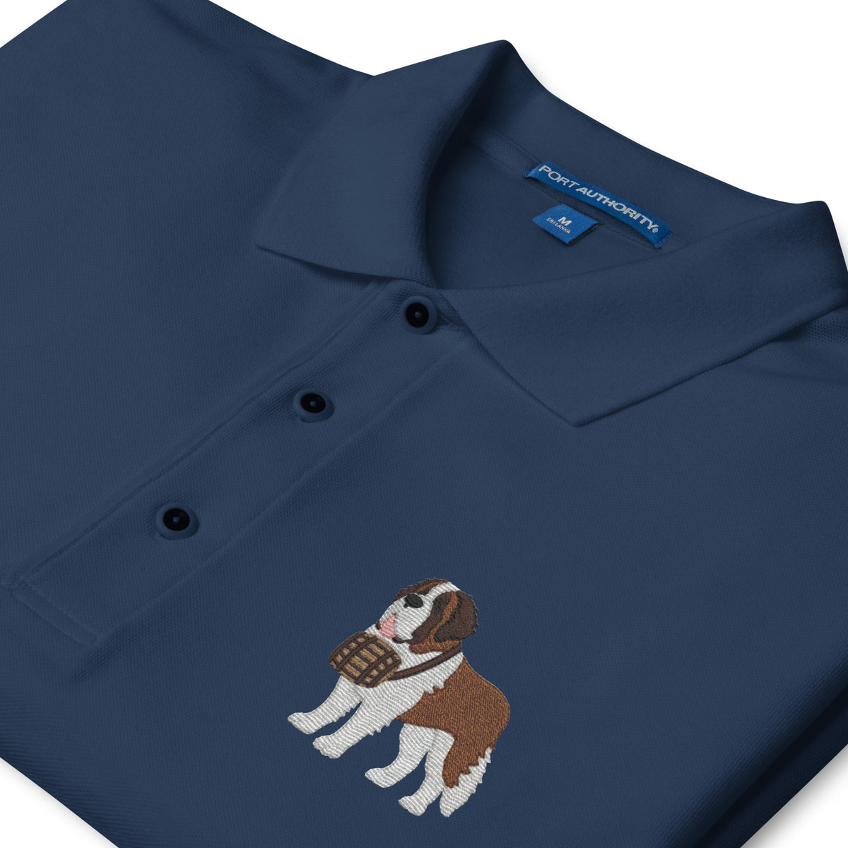 St Bernard Embroidered Men's Premium Polo - Lucy + Norman