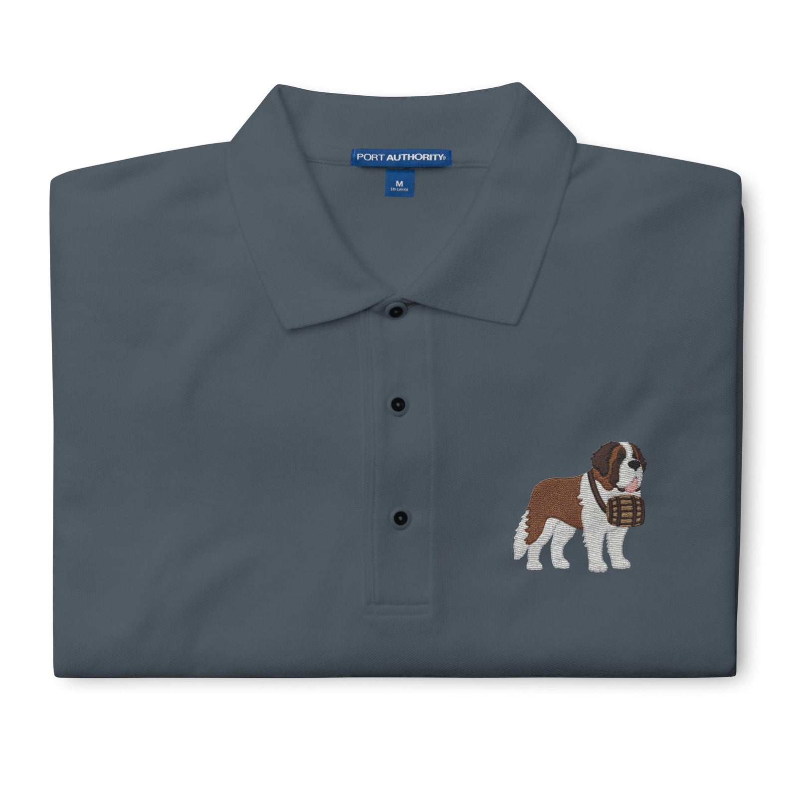 St Bernard Embroidered Men's Premium Polo - Lucy + Norman