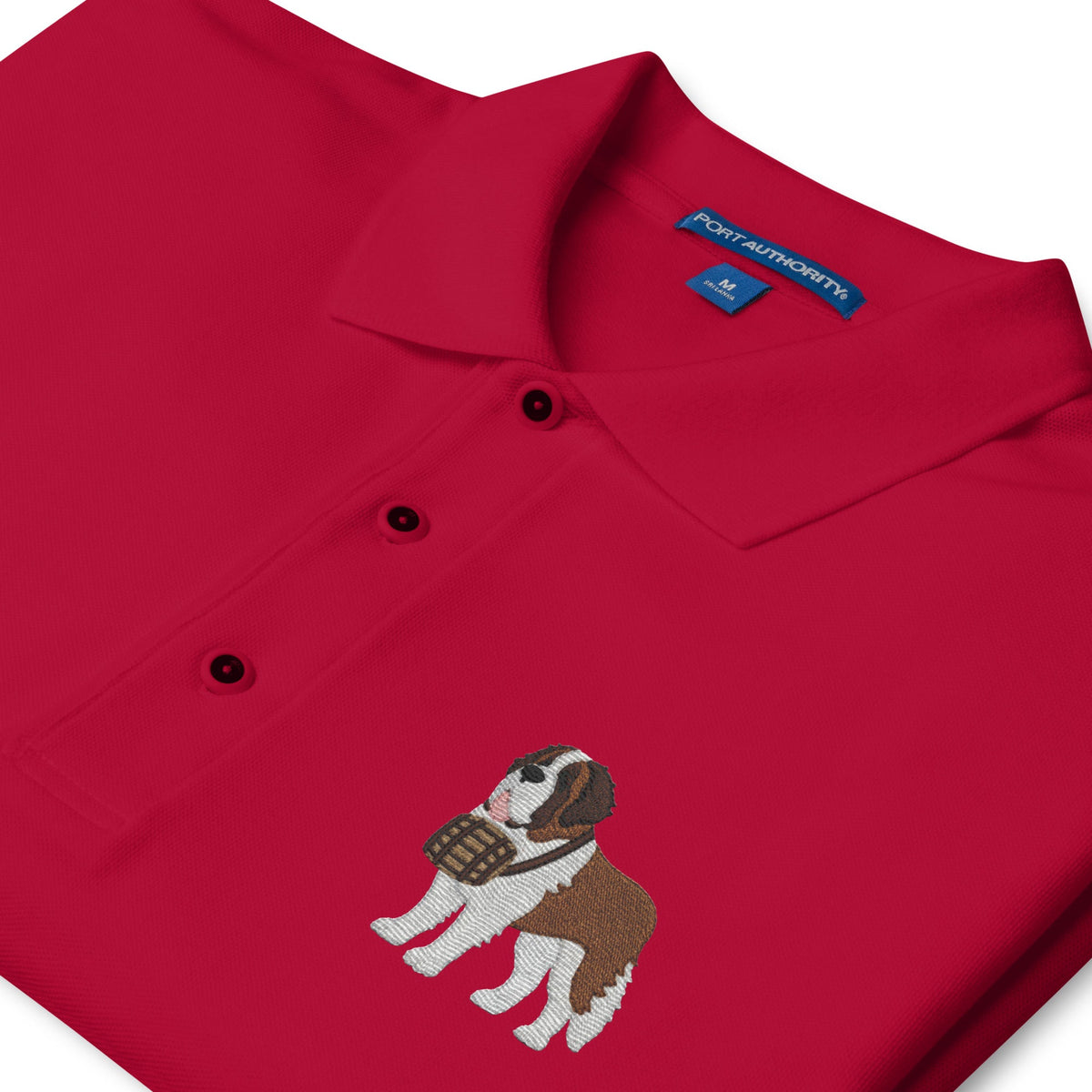 St Bernard Embroidered Men's Premium Polo - Lucy + Norman