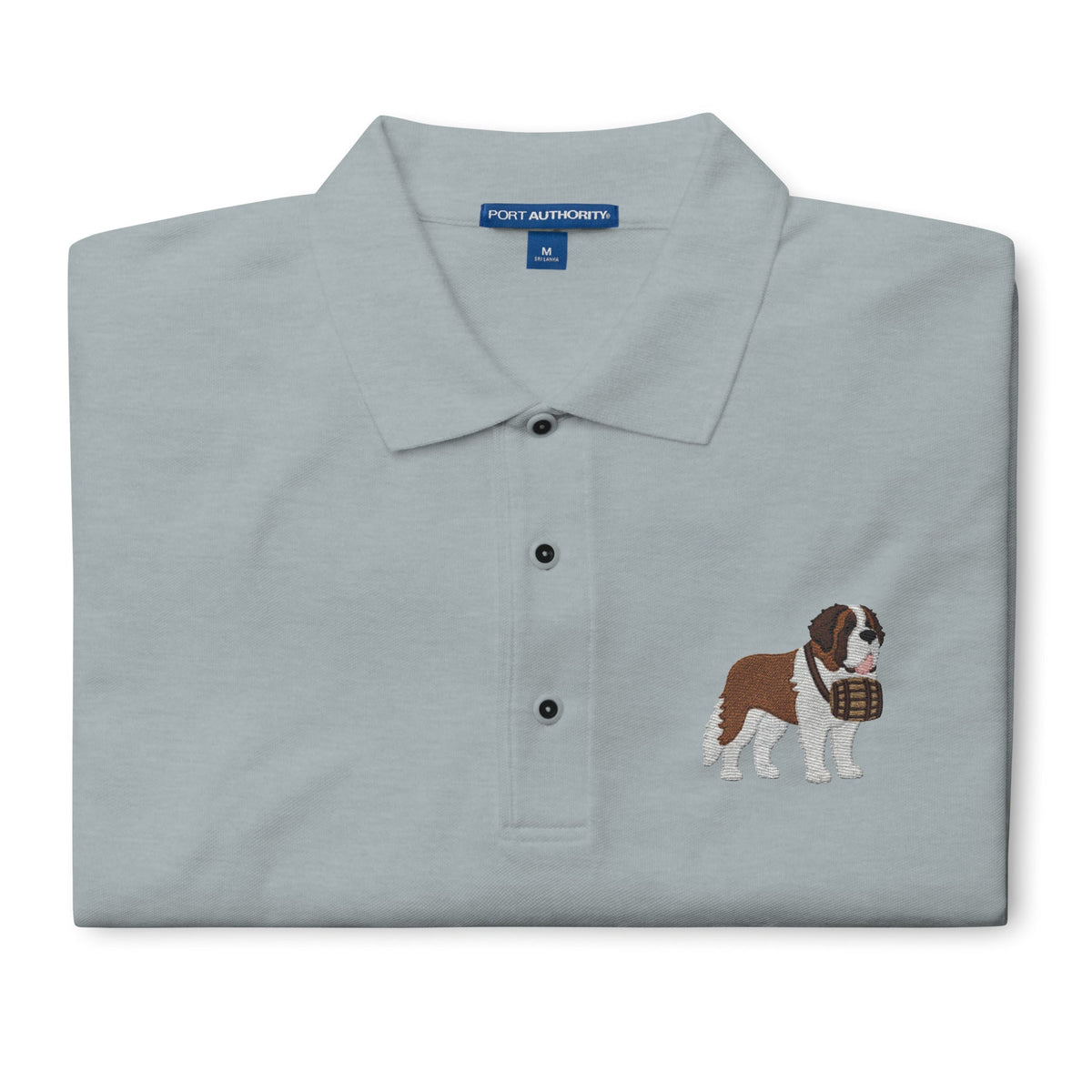 St Bernard Embroidered Men's Premium Polo - Lucy + Norman