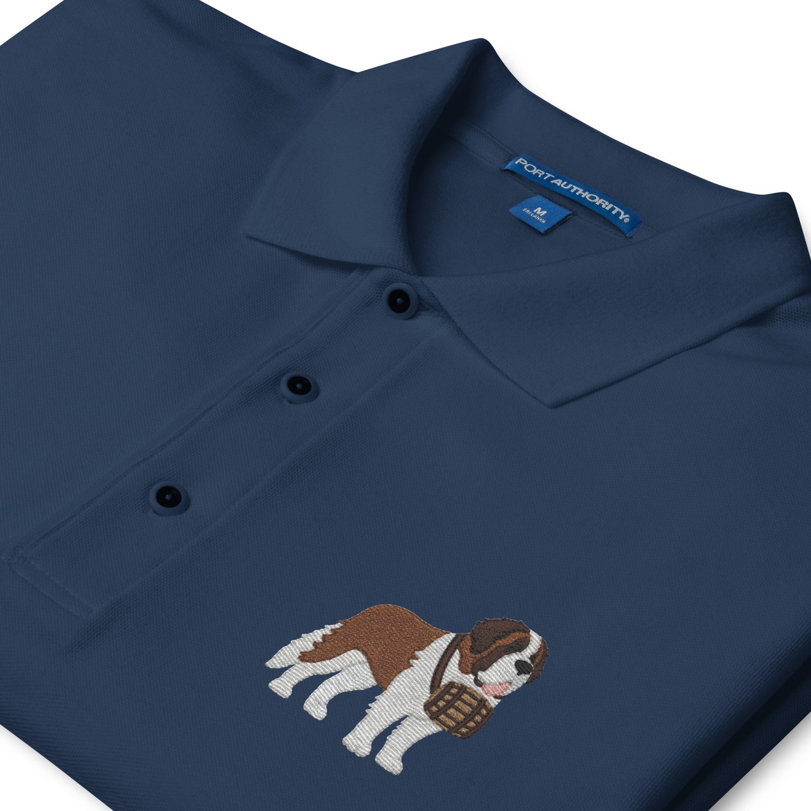 St Bernard Embroidered Men's Premium Polo - Lucy + Norman