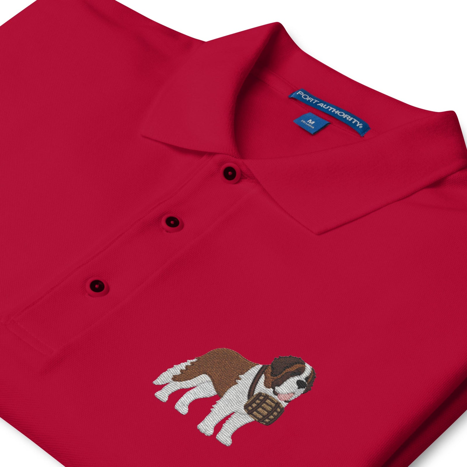 St Bernard Embroidered Men's Premium Polo - Lucy + Norman
