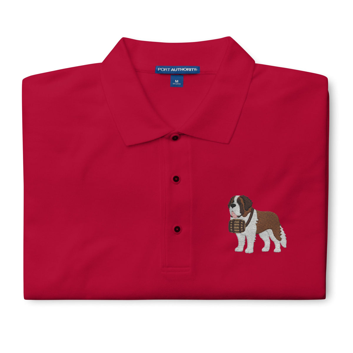 St Bernard Embroidered Men's Premium Polo - Lucy + Norman