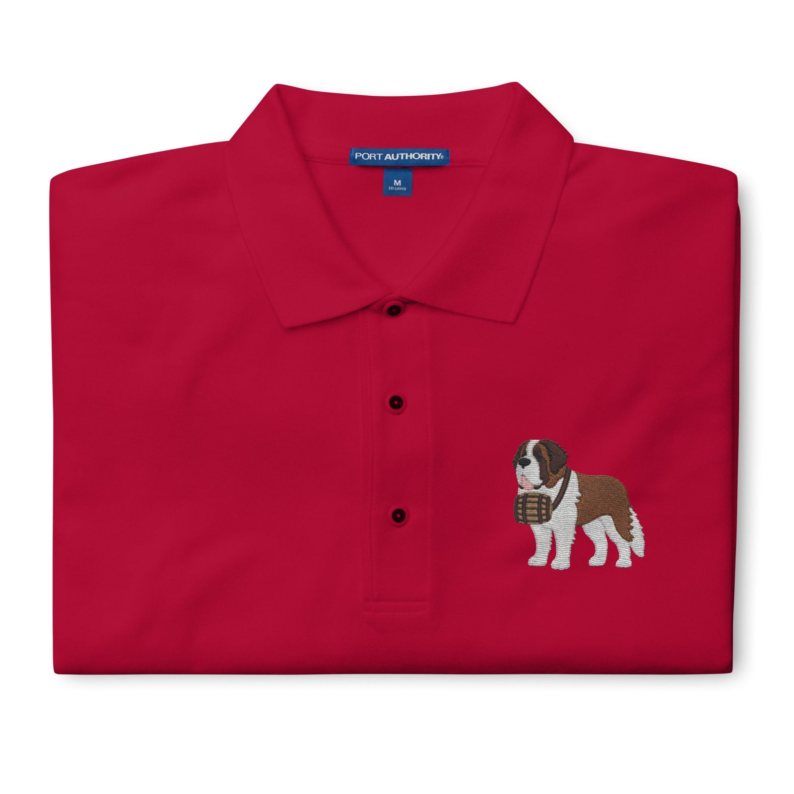 St Bernard Embroidered Men's Premium Polo - Lucy + Norman