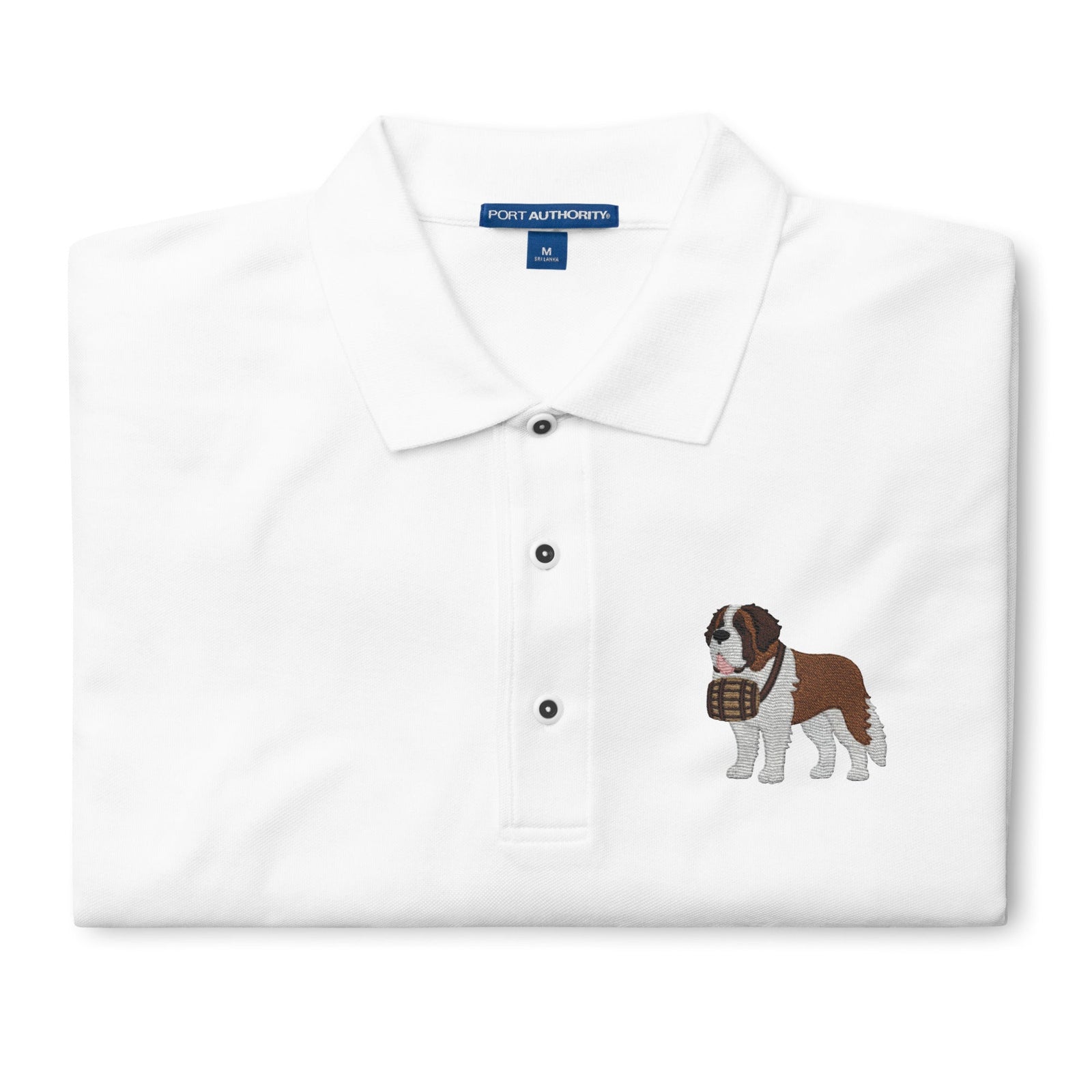 St Bernard Embroidered Men's Premium Polo - Lucy + Norman