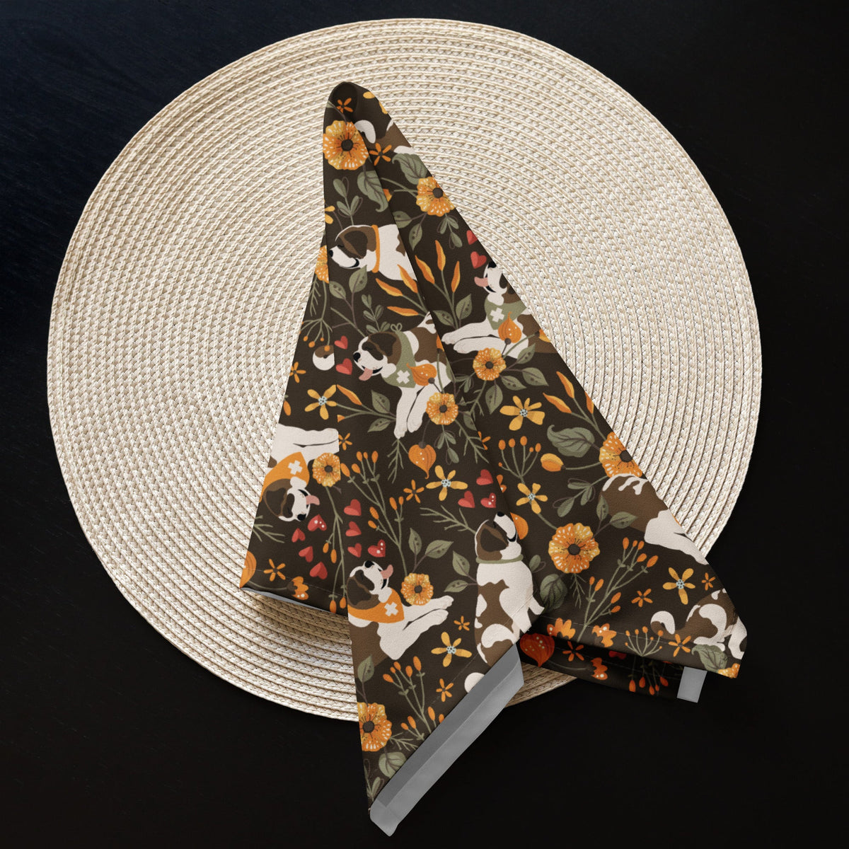 St Bernard Fall Meadow Cloth Napkin Set - Lucy + Norman
