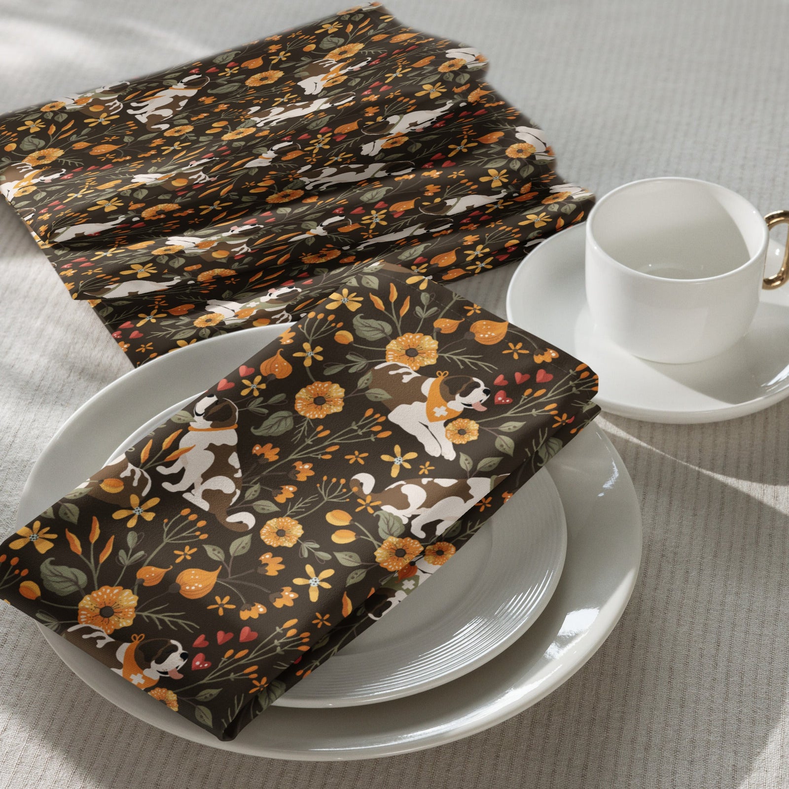 St Bernard Fall Meadow Cloth Napkin Set - Lucy + Norman