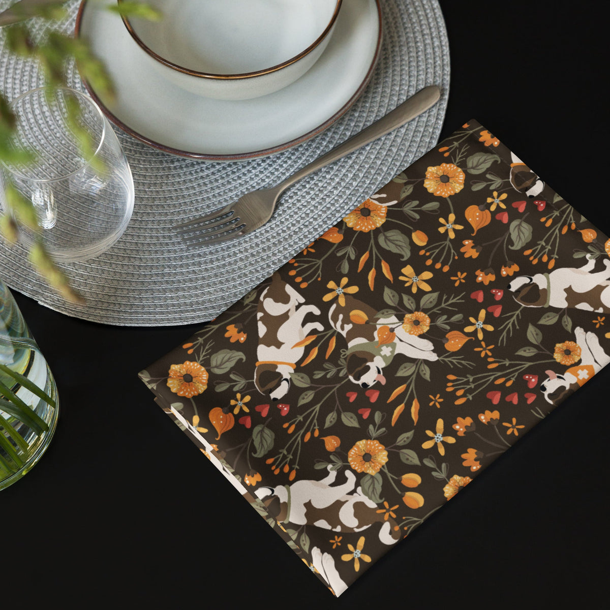 St Bernard Fall Meadow Cloth Napkin Set - Lucy + Norman