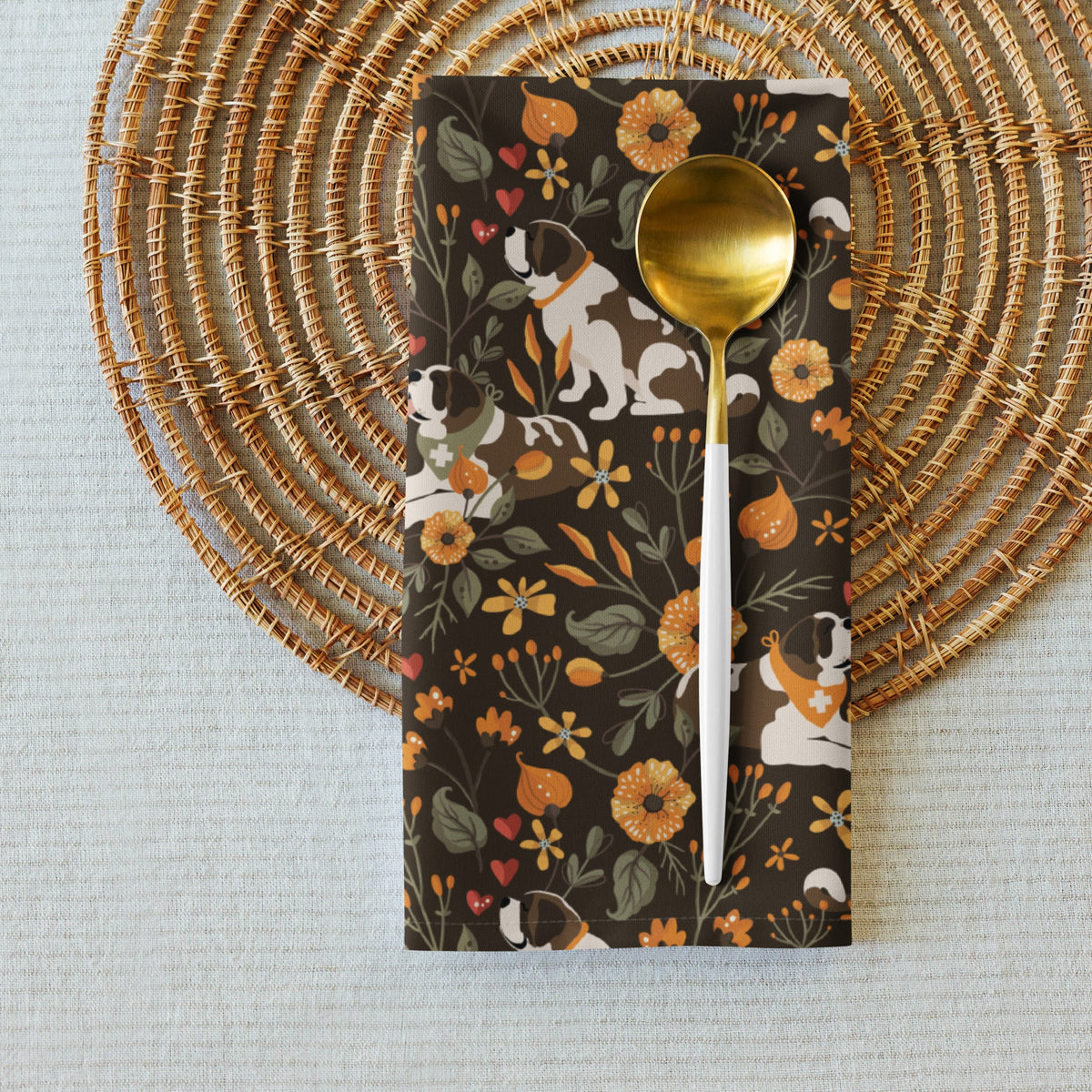 St Bernard Fall Meadow Cloth Napkin Set - Lucy + Norman