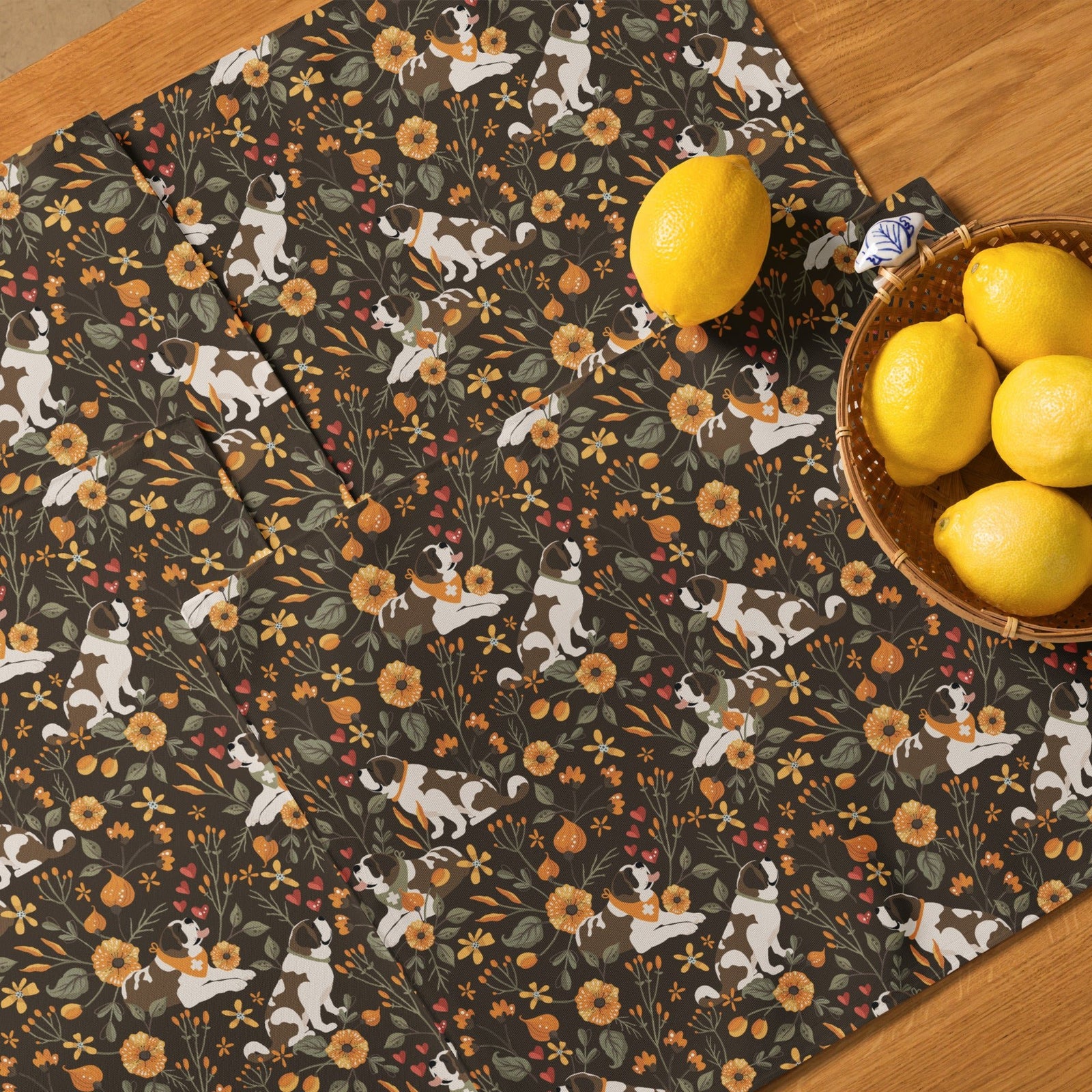 St Bernard Fall Meadow Placemat Set - Lucy + Norman