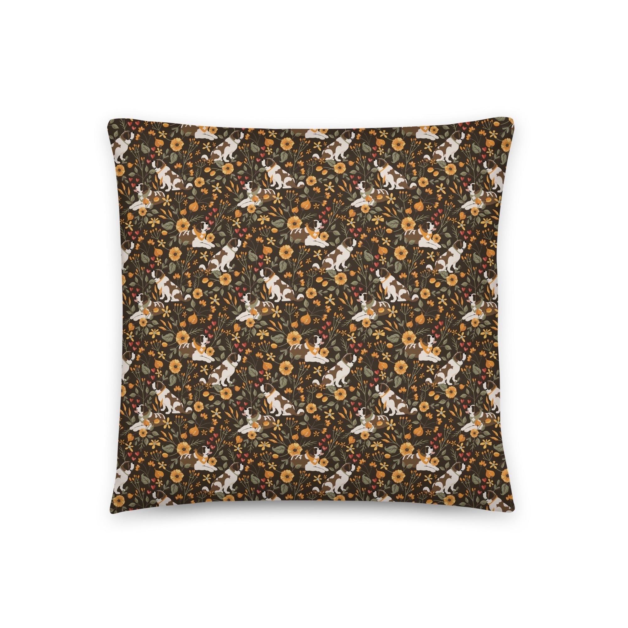 St Bernard Fall Meadow Throw Pillow - Lucy + Norman