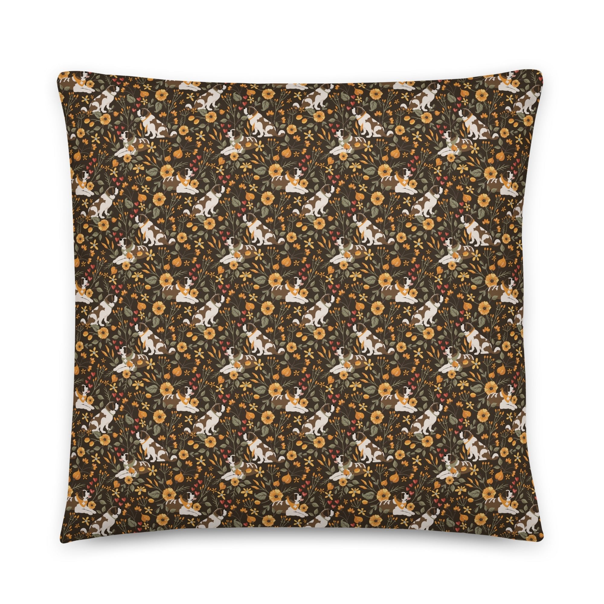 St Bernard Fall Meadow Throw Pillow - Lucy + Norman